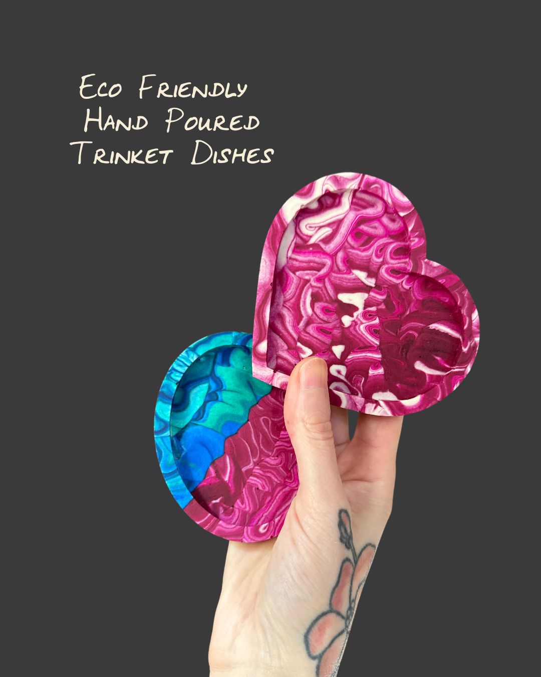 Eco Friendly Hand Poured Trinket Dishes