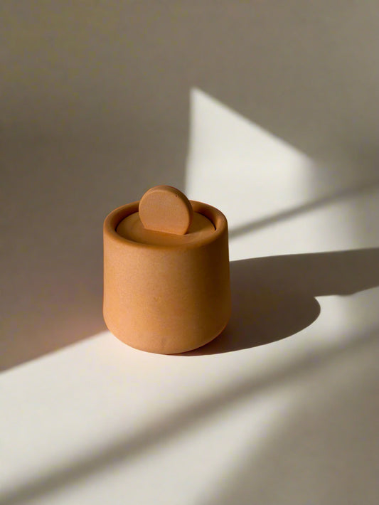 Orange Eco-Friendly Geometric Decorative Jar