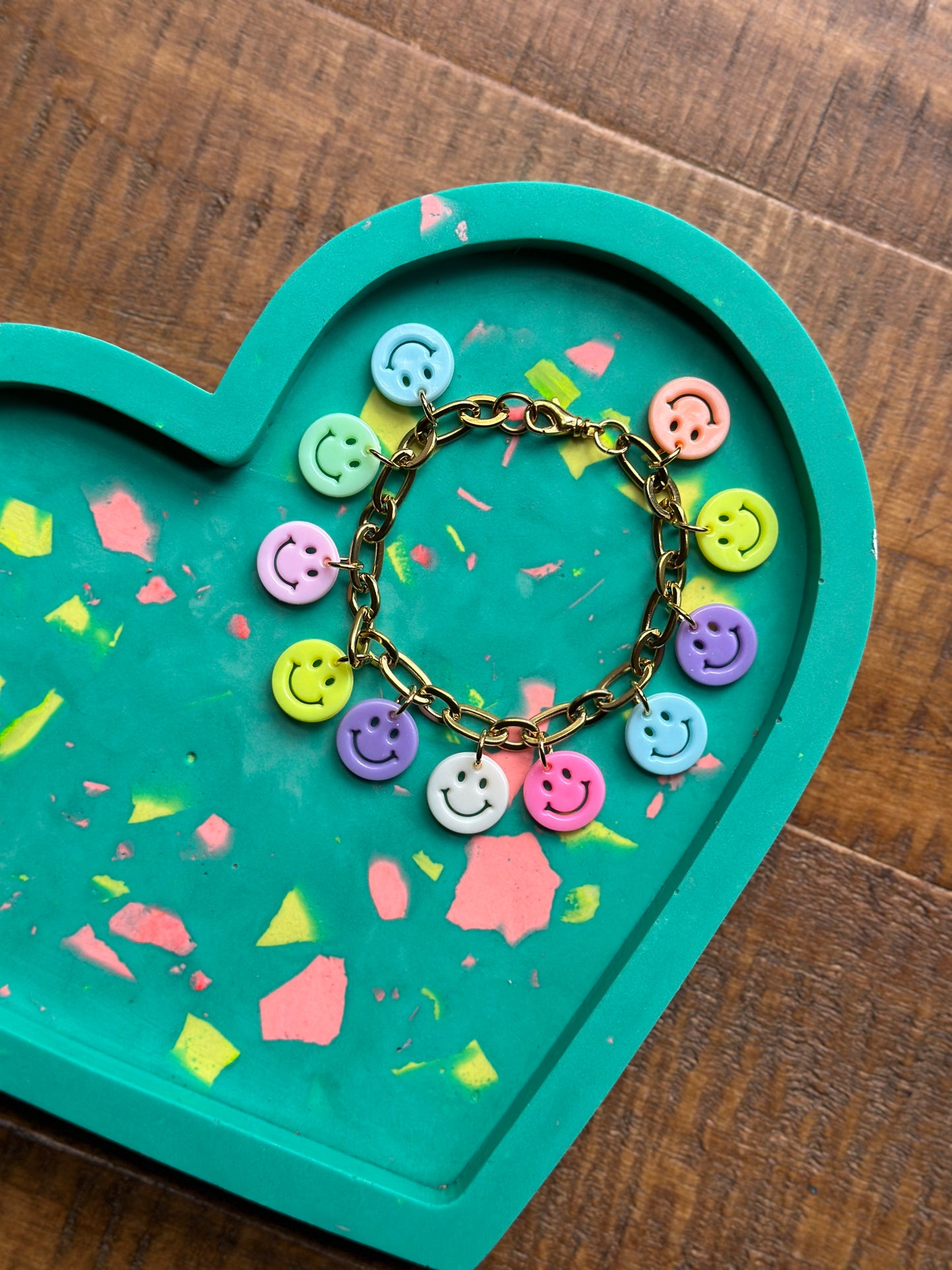 Smiley Face Charm Bracelet