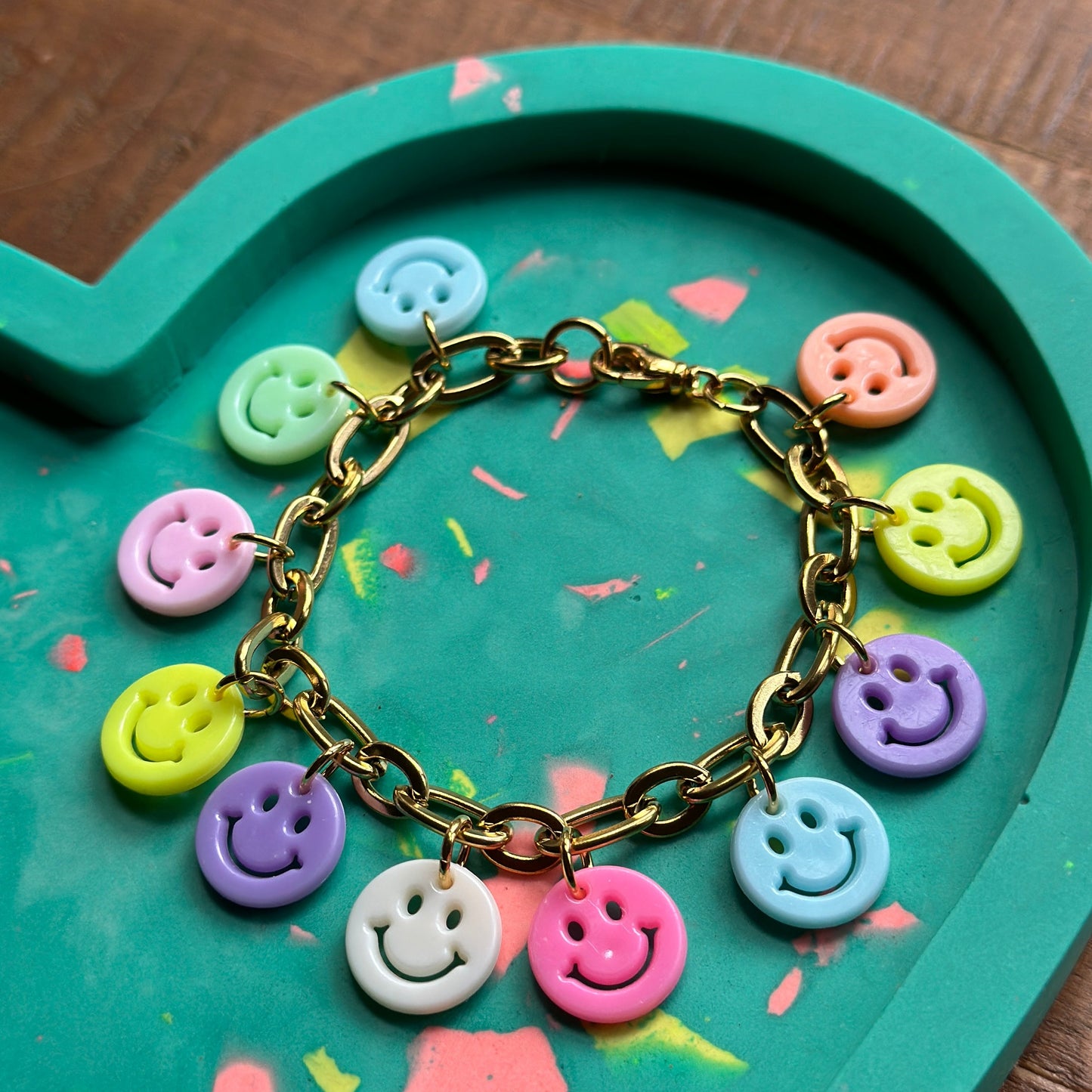 Smiley Face Charm Bracelet