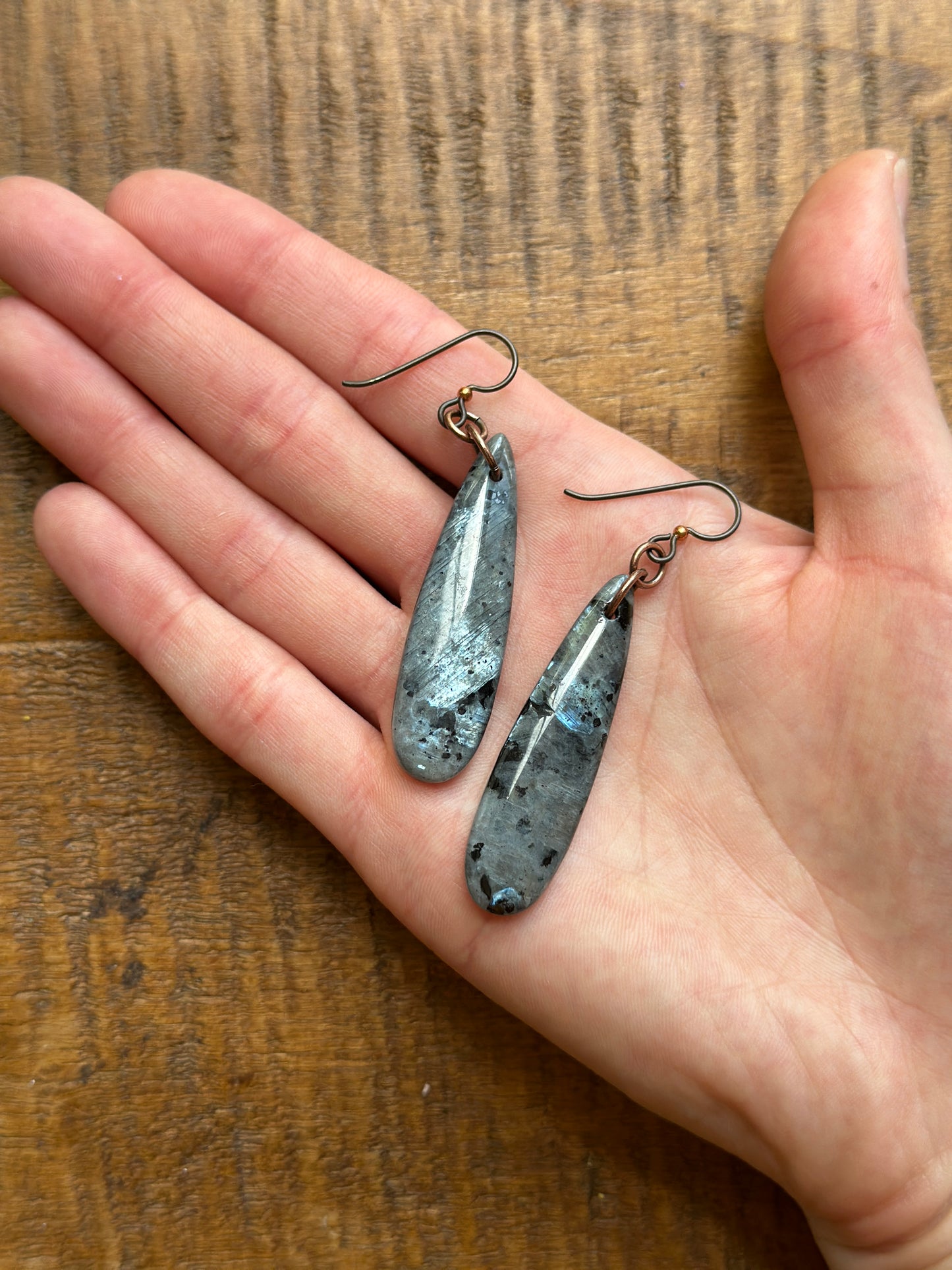 Blue Pearl Drop Earrings