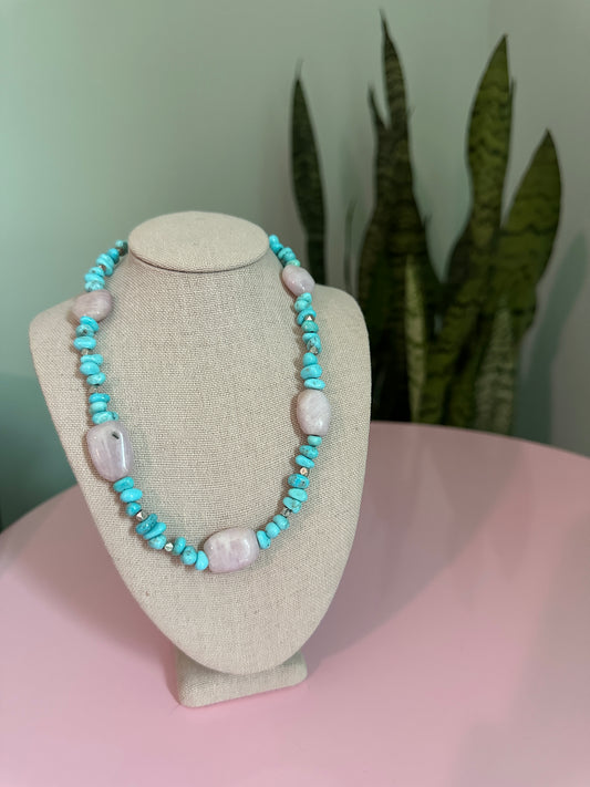 Sonoran Turquoise & Kyanite Choker Necklace