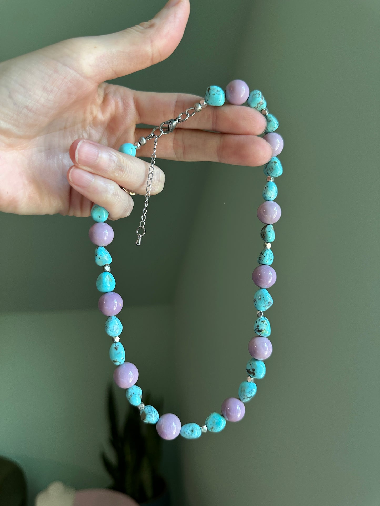 Turquoise & Lilac Dream Choker