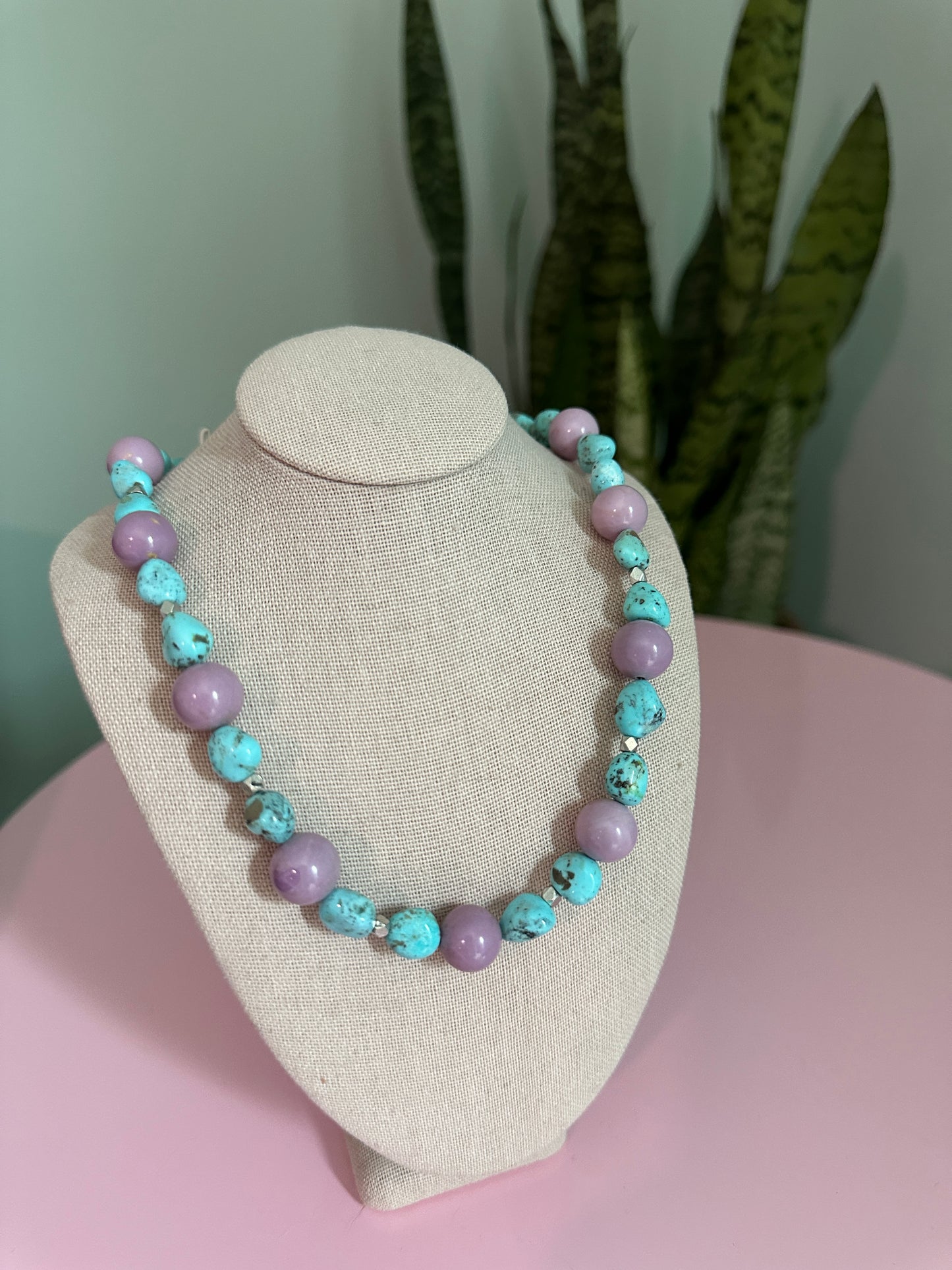 Turquoise & Lilac Dream Choker
