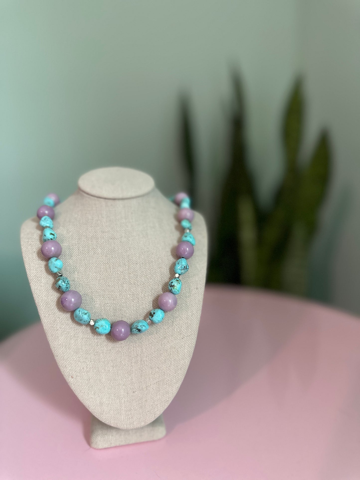 Turquoise & Lilac Dream Choker