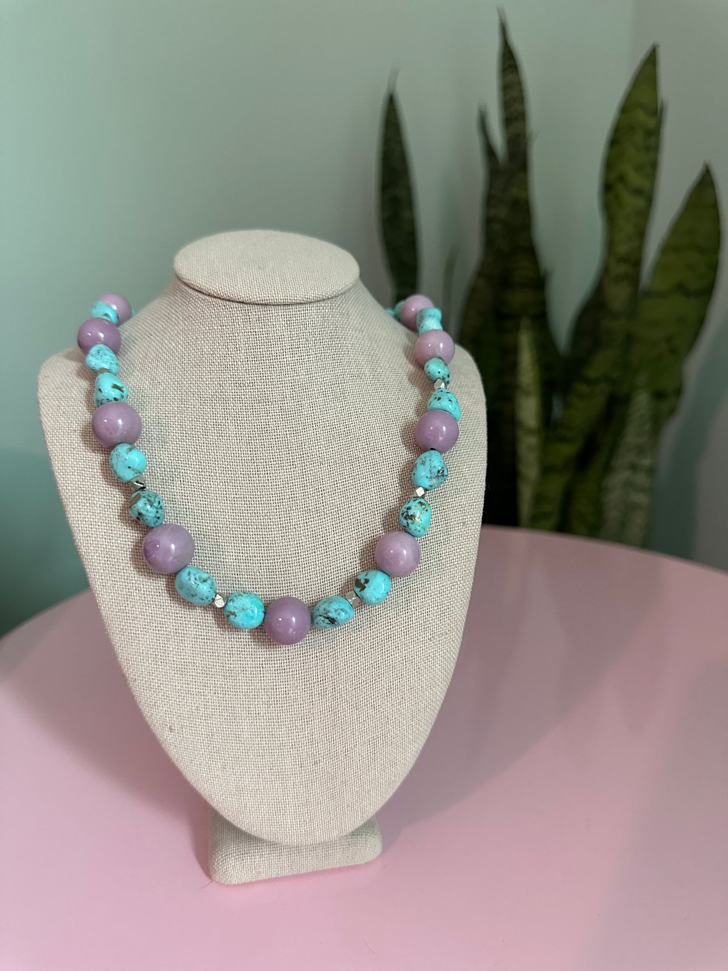 Turquoise & Lilac Dream Choker