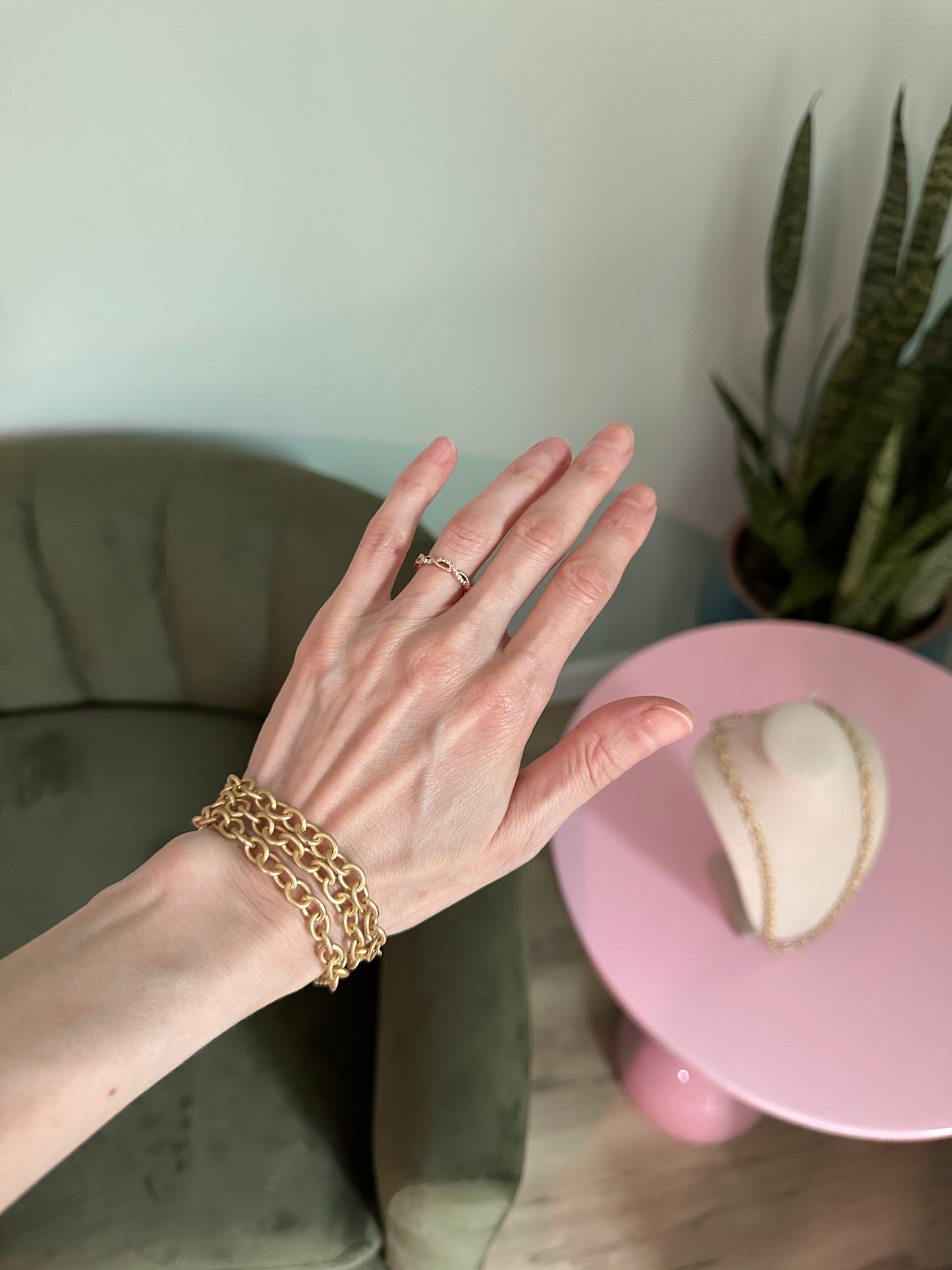 Chunky Matte Gold Chain Layering Necklace