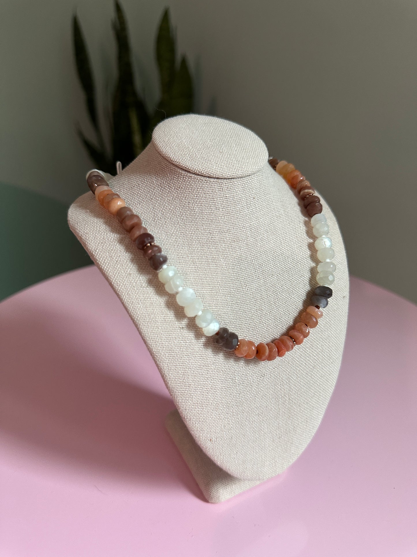 Sunset Glow Moonstone Choker