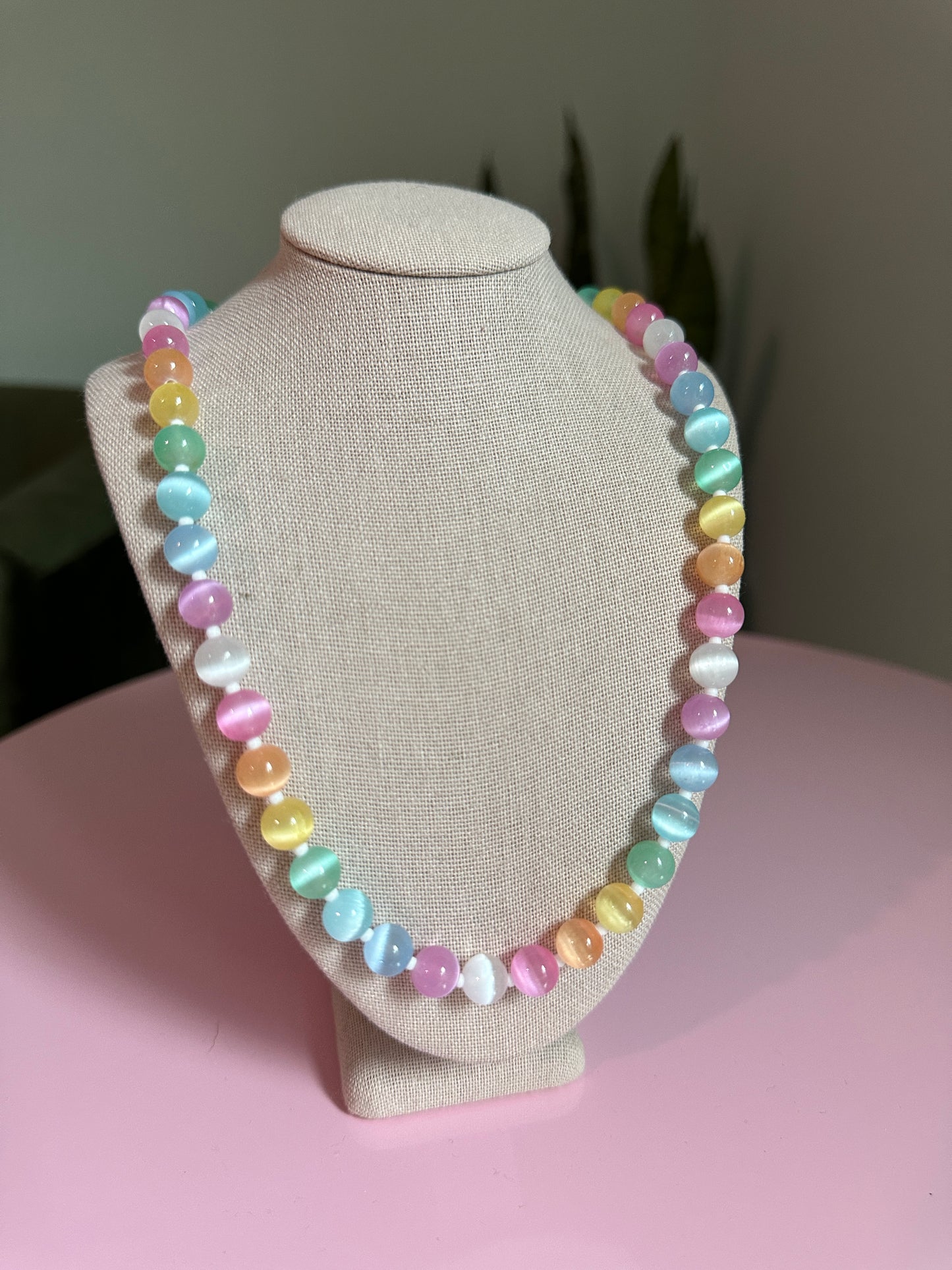 Selenite Beaded Necklace