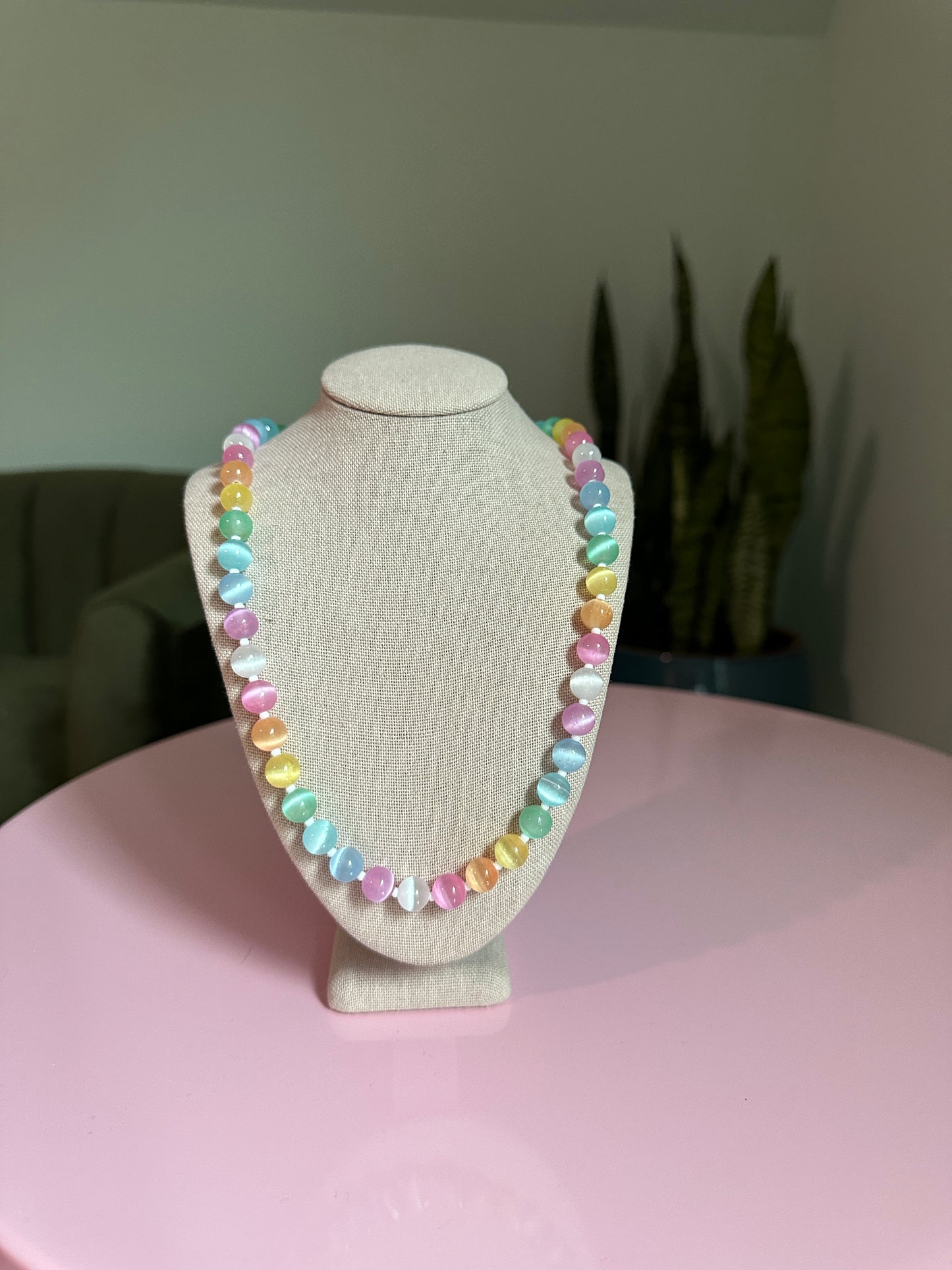 Selenite Beaded Necklace