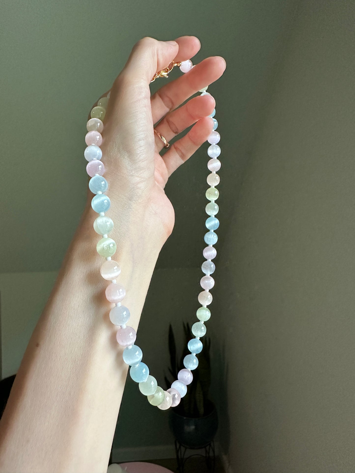 Selenite Beaded Necklace
