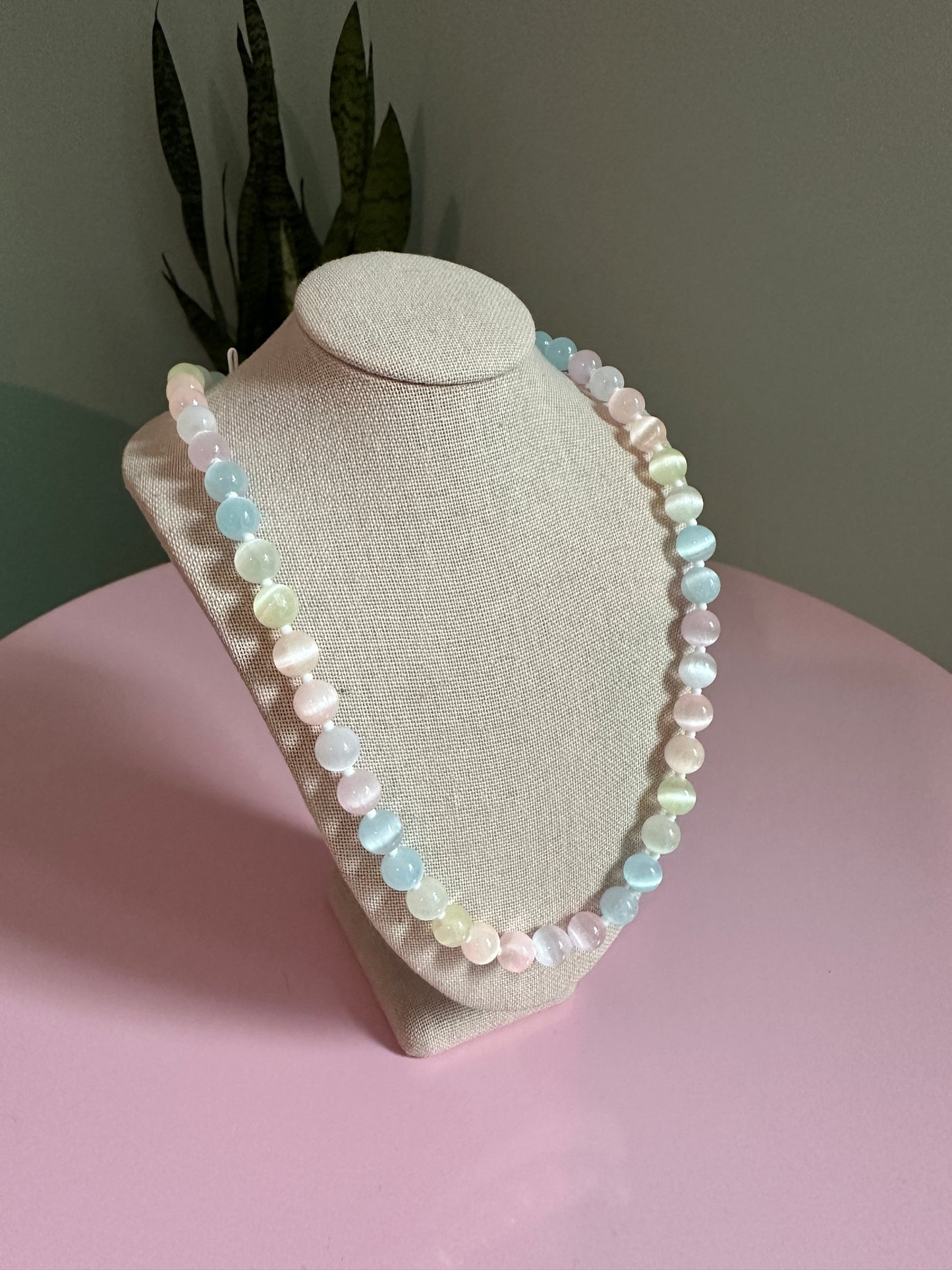 Selenite Beaded Necklace
