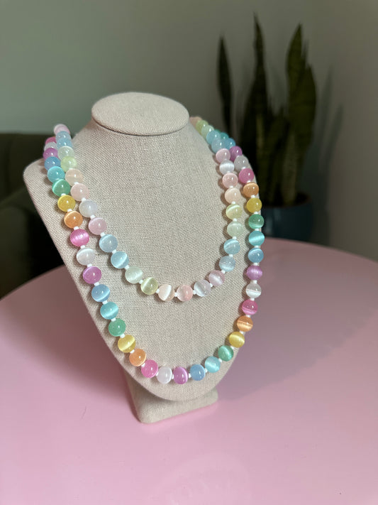 Selenite Beaded Necklace