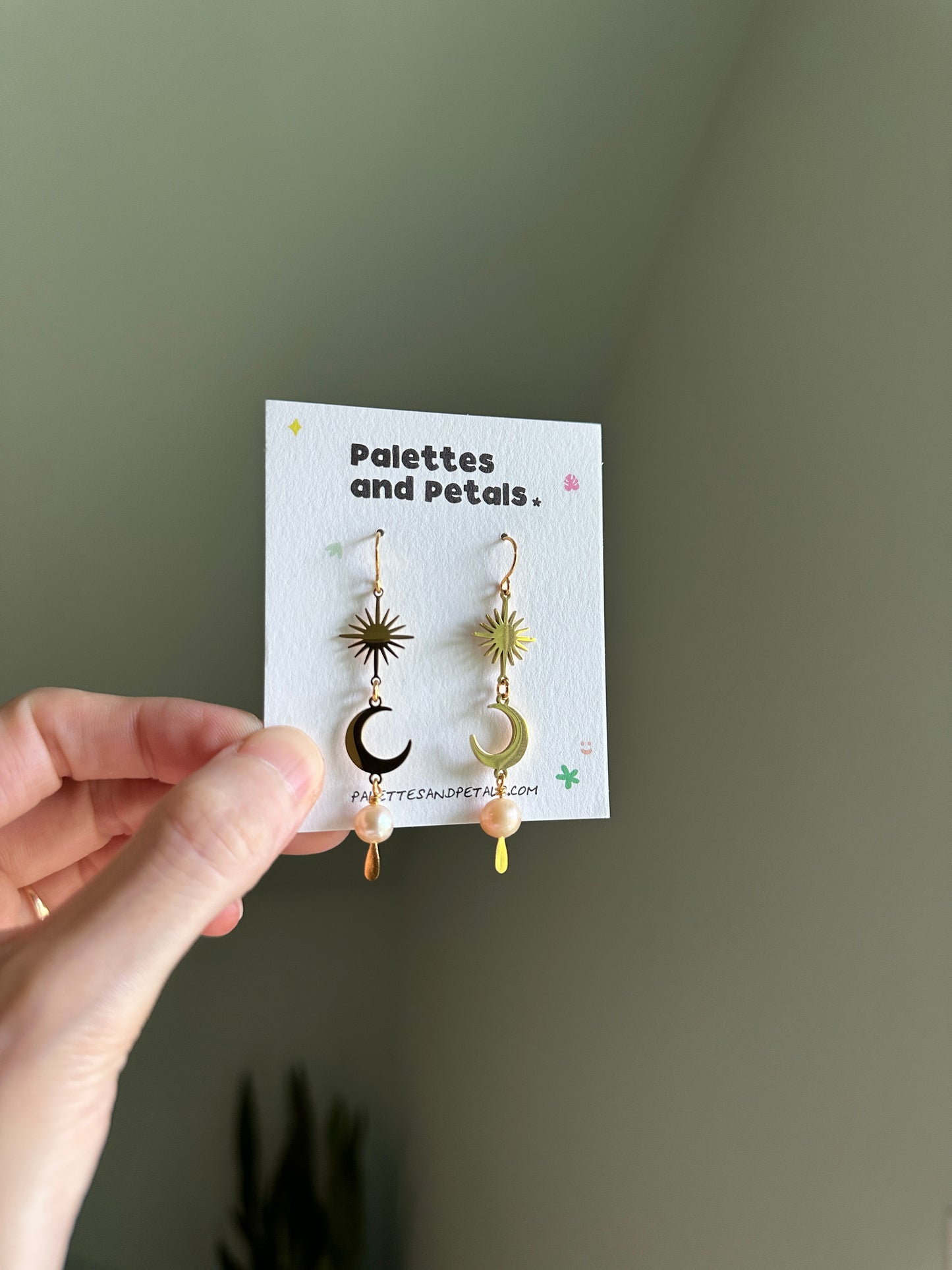 Pink Pearl Celestial Glow Earrings