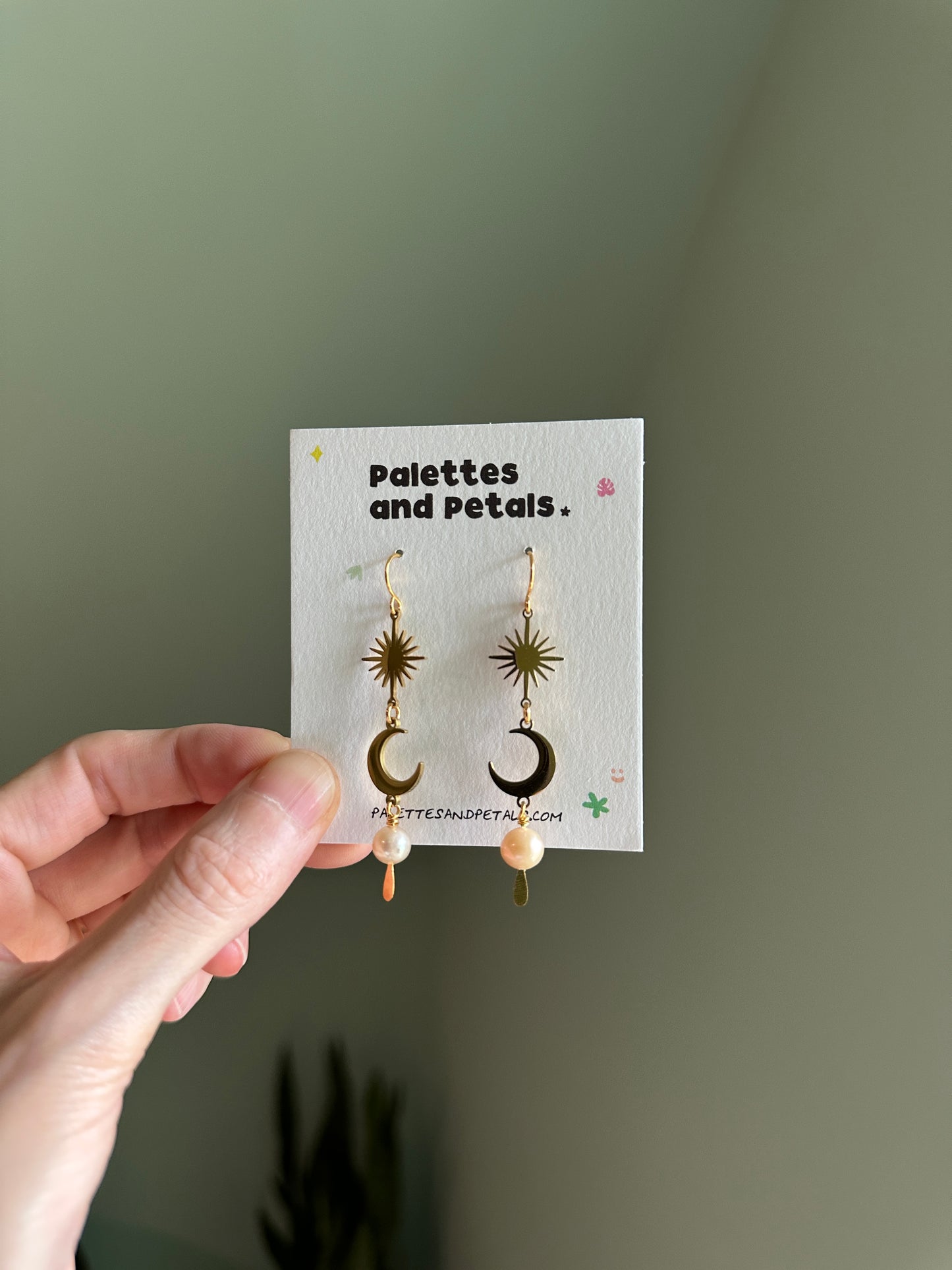 Pink Pearl Celestial Glow Earrings