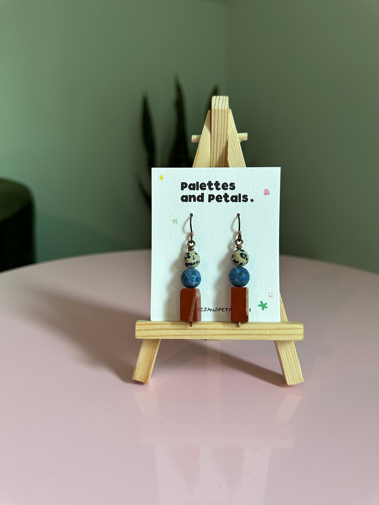 Geometric Matte Bead Earrings