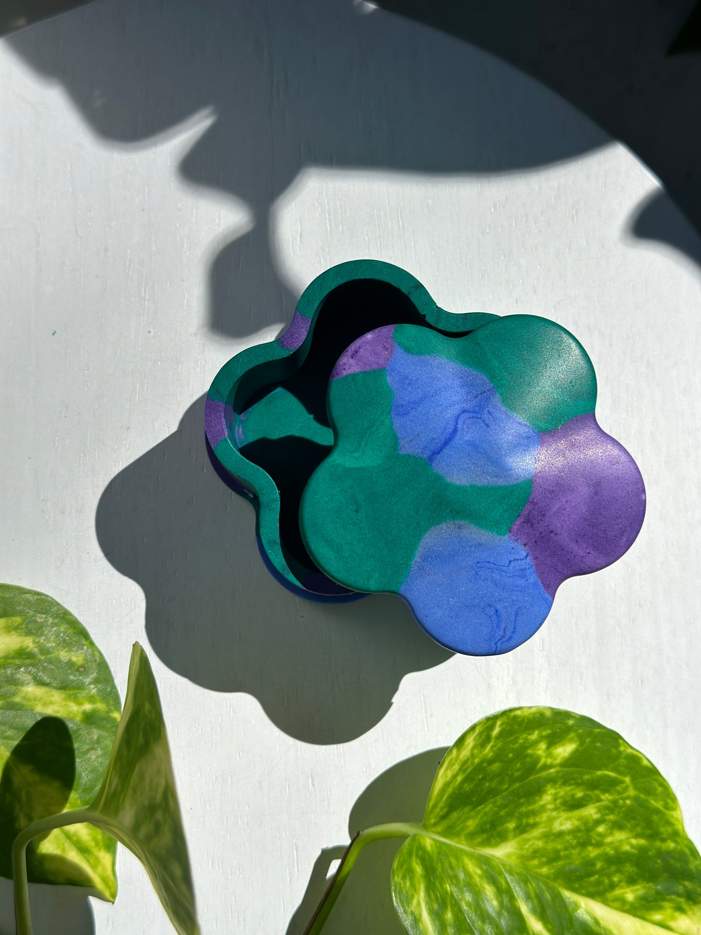 Purple/Blue/Green Flower Box