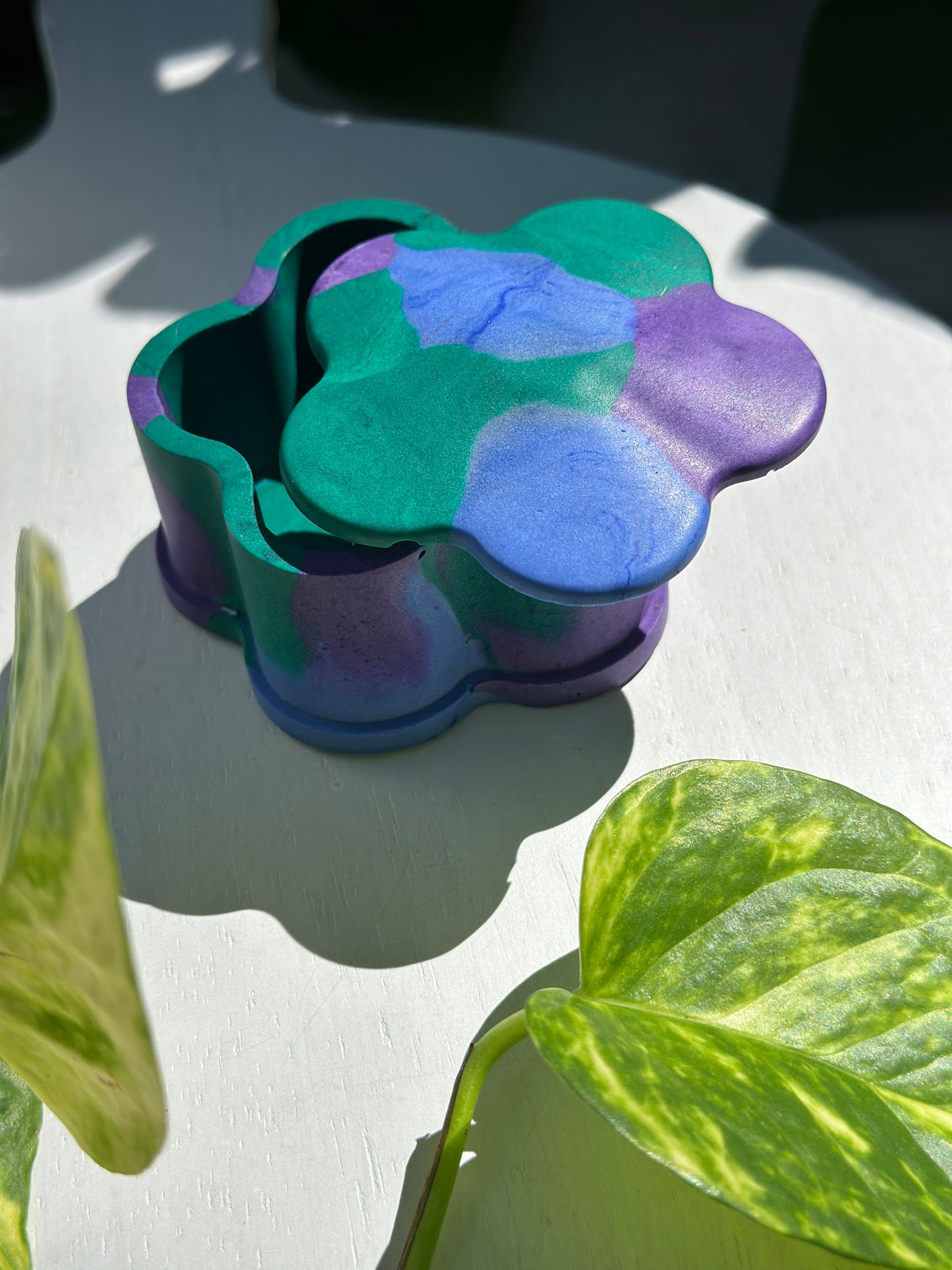 Purple/Blue/Green Flower Box