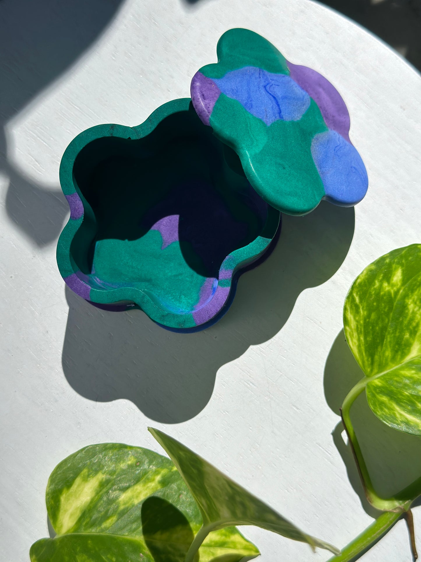 Purple/Blue/Green Flower Box