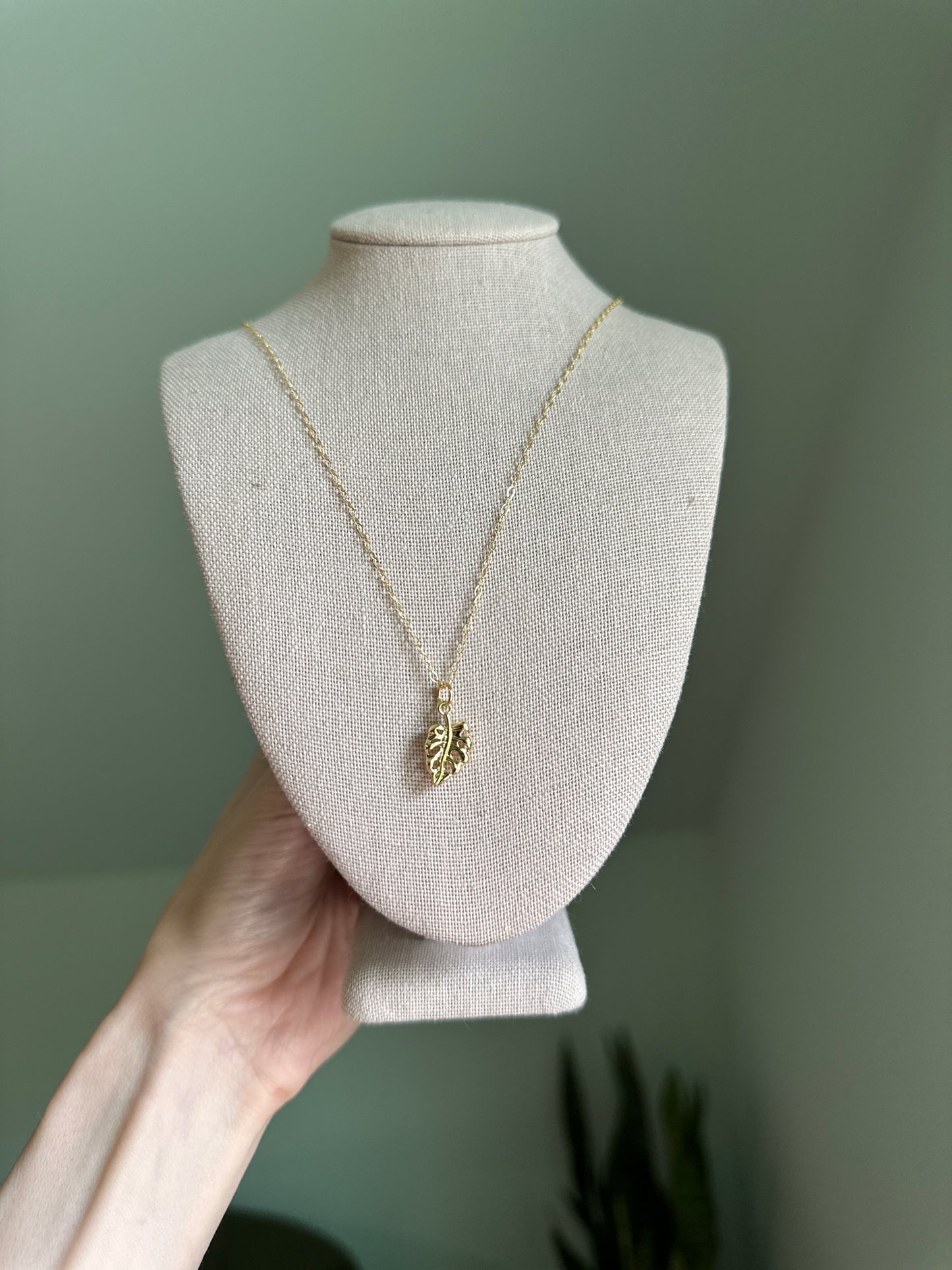Erin's Monstera Necklace