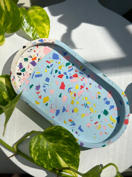 Color Block Terrazzo Tray