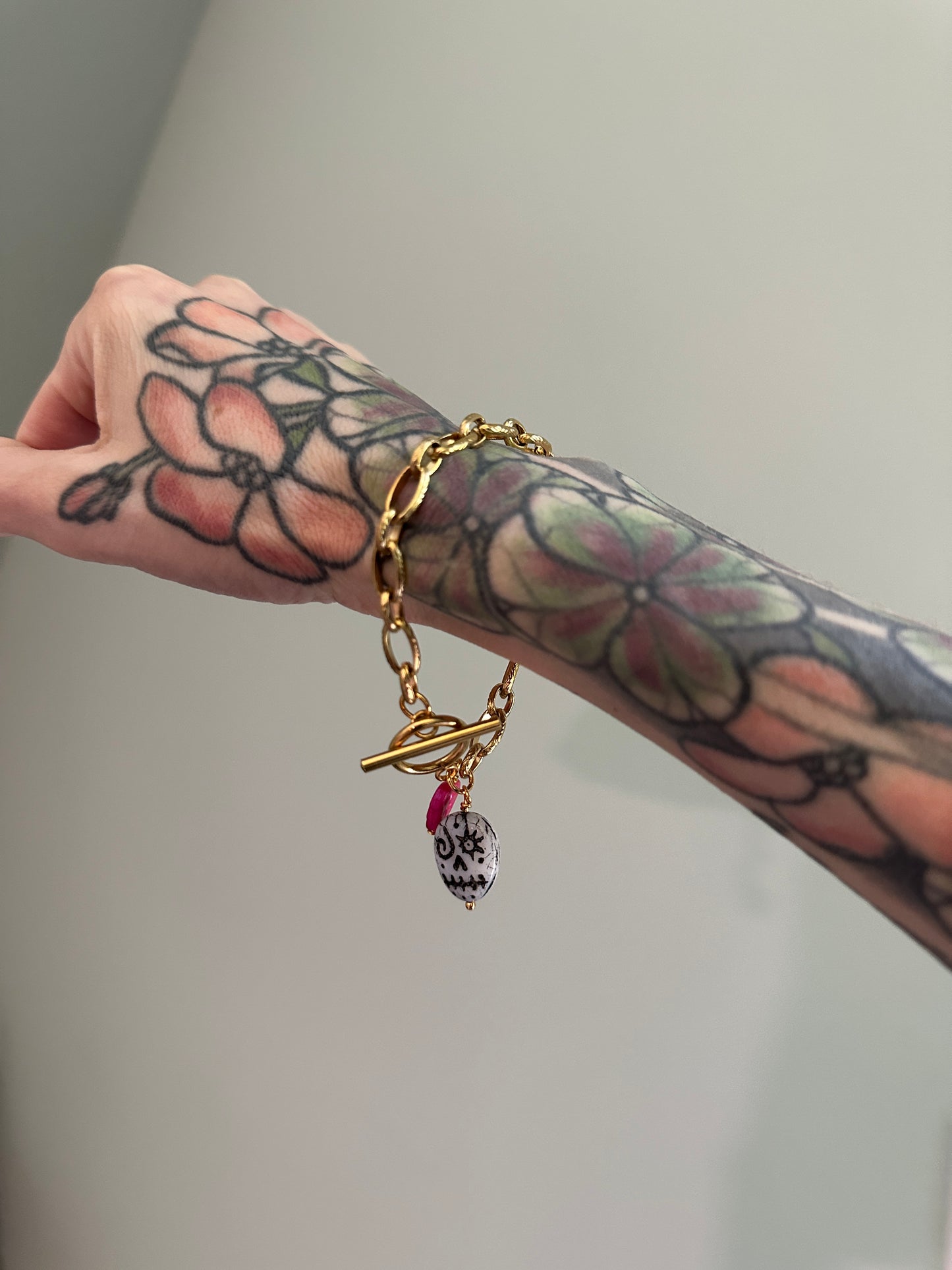 Sugar Skull Charm Bracelet