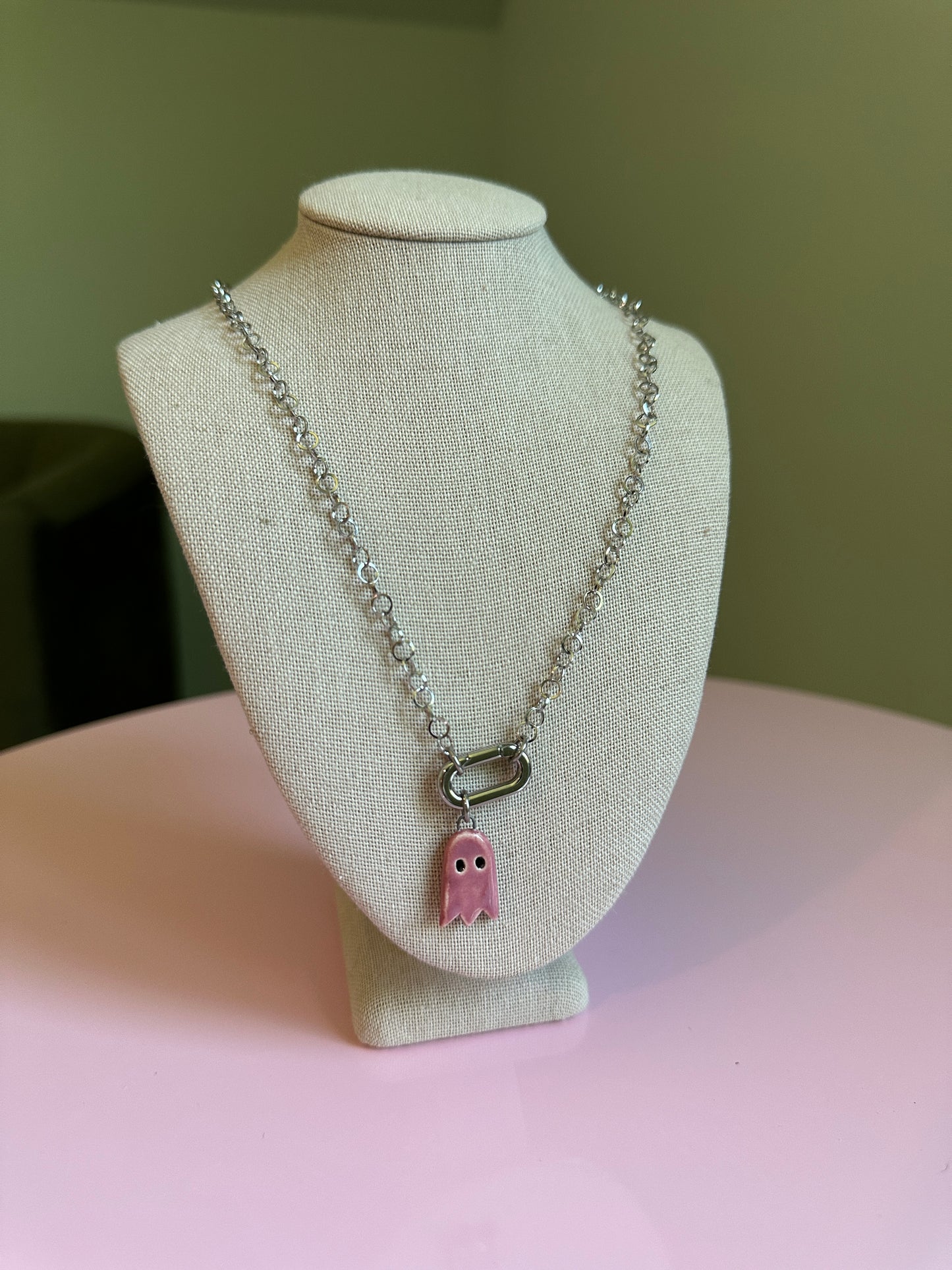 Spooky Charm Stainless Steel Necklace