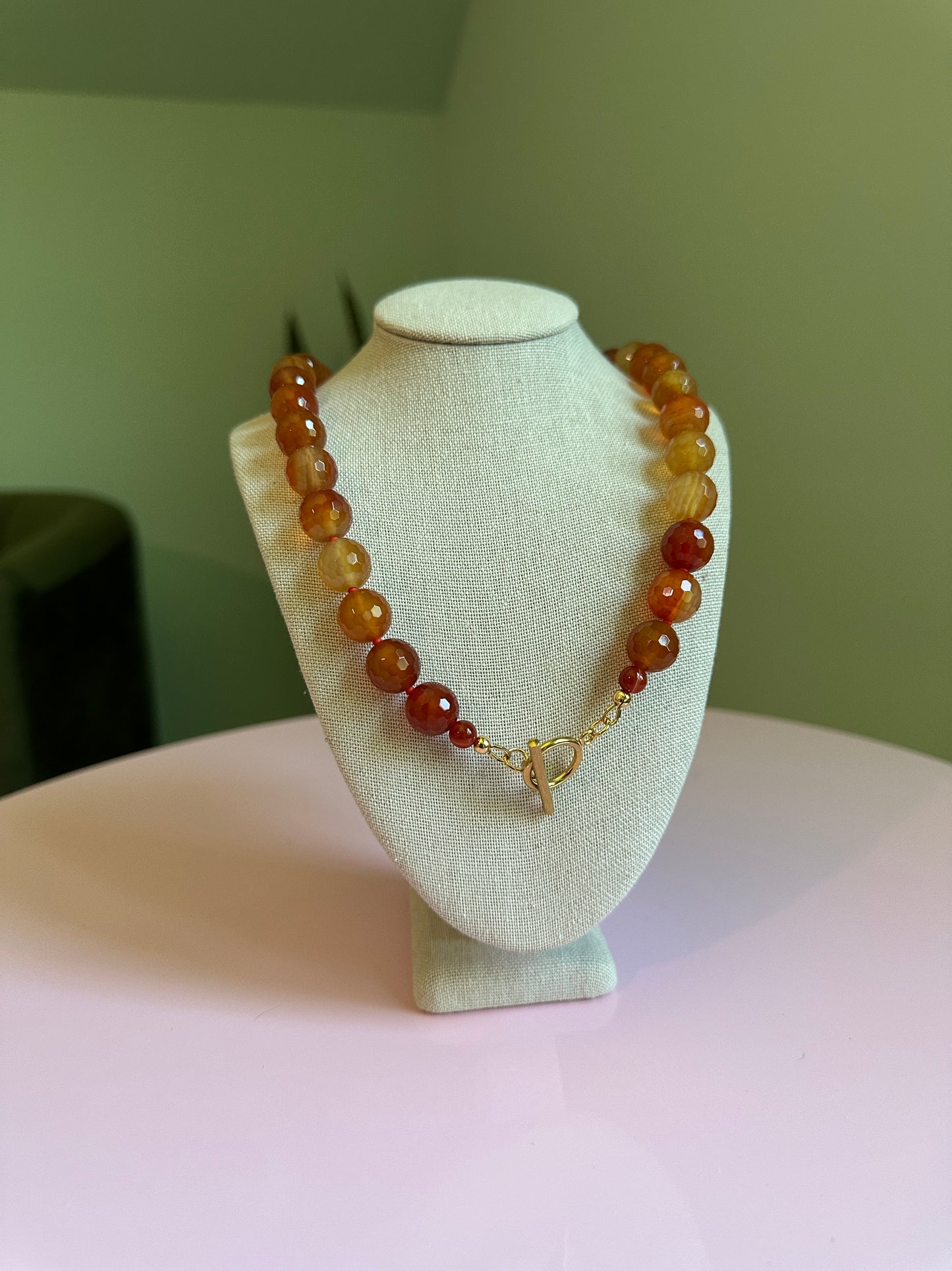 Fiery Carnelian Statement Necklace