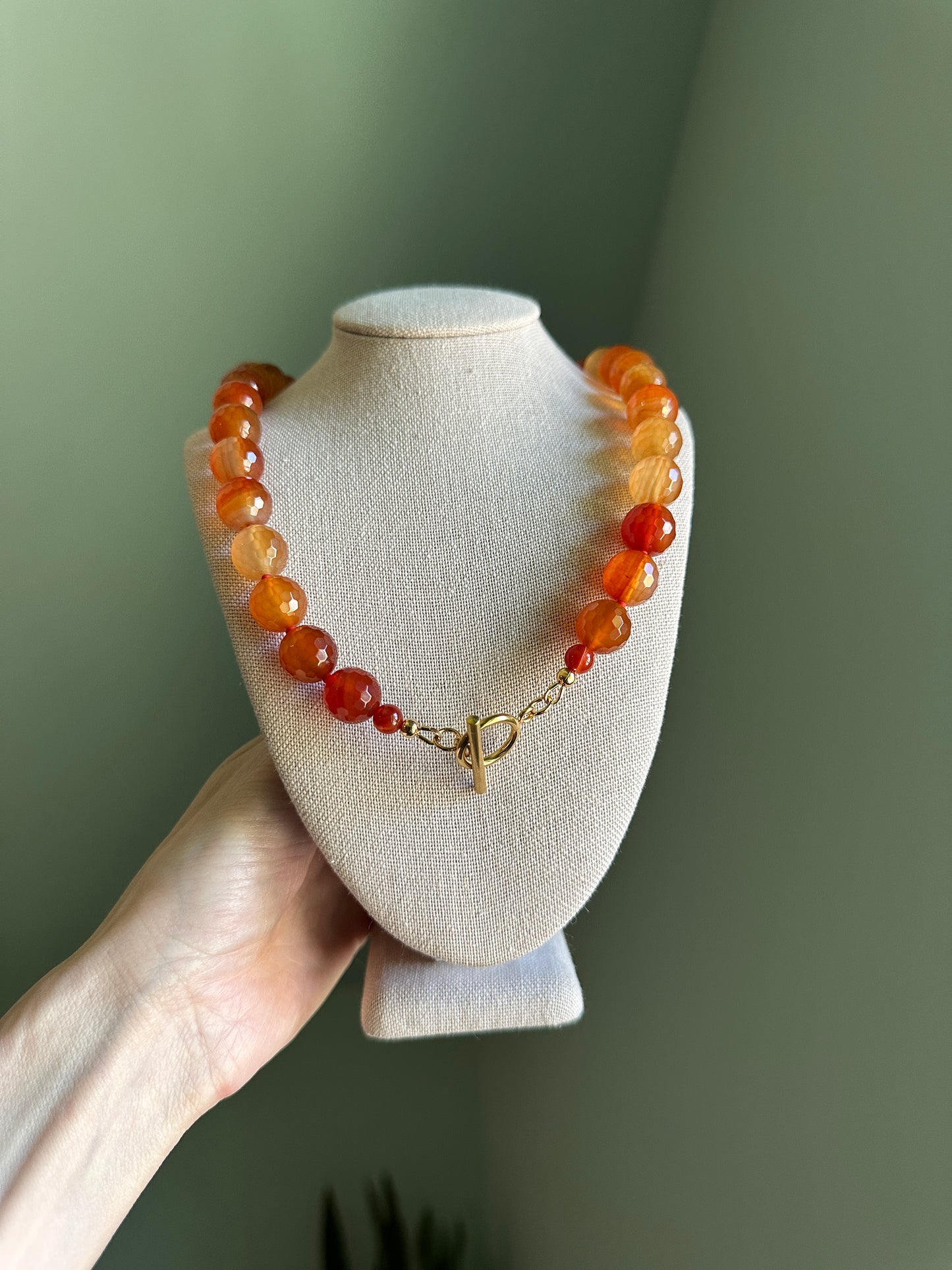 Fiery Carnelian Statement Necklace