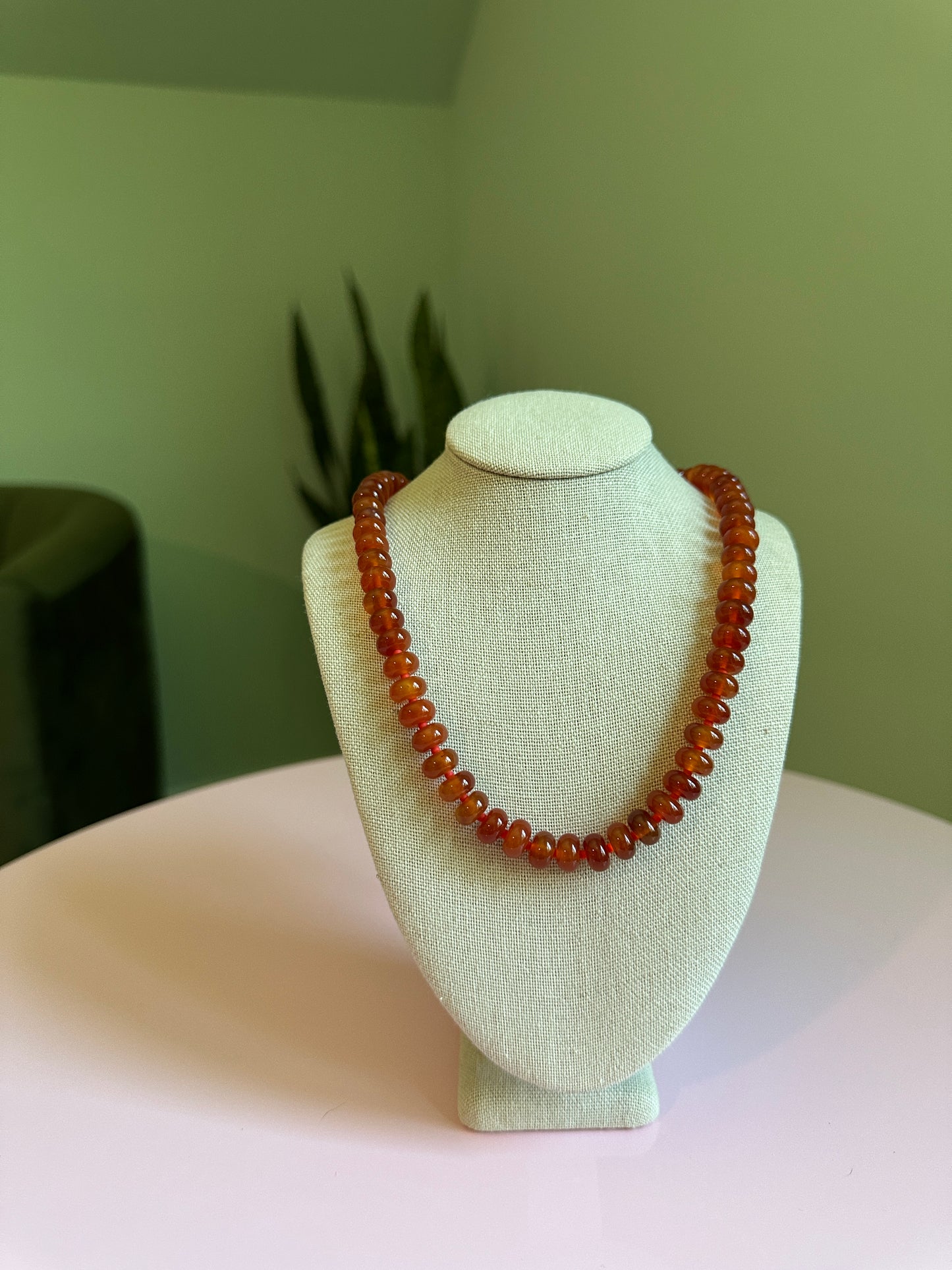 Fiery Carnelian Beaded Necklace