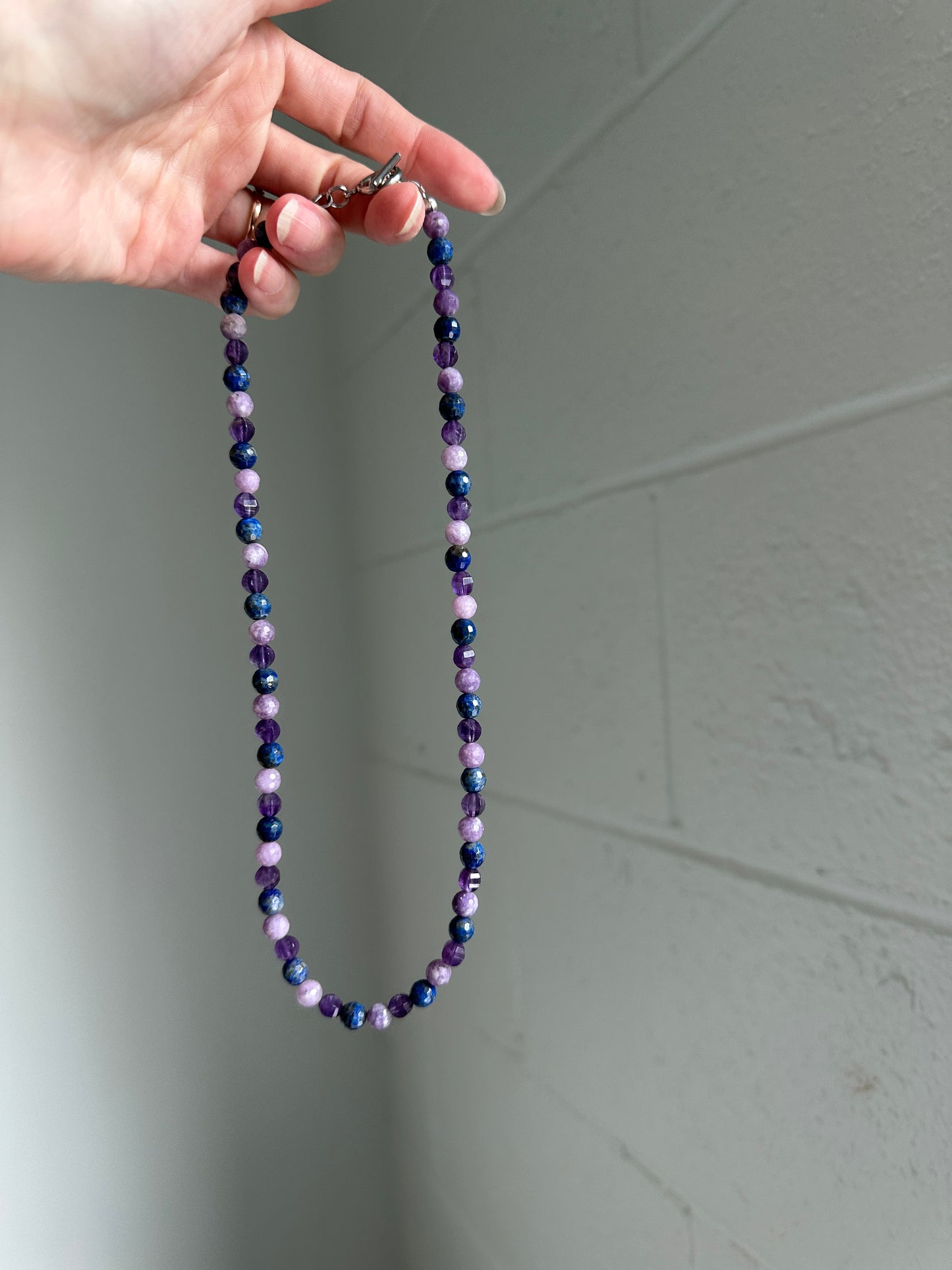 Amethyst and Lapis Winter Skies Necklace