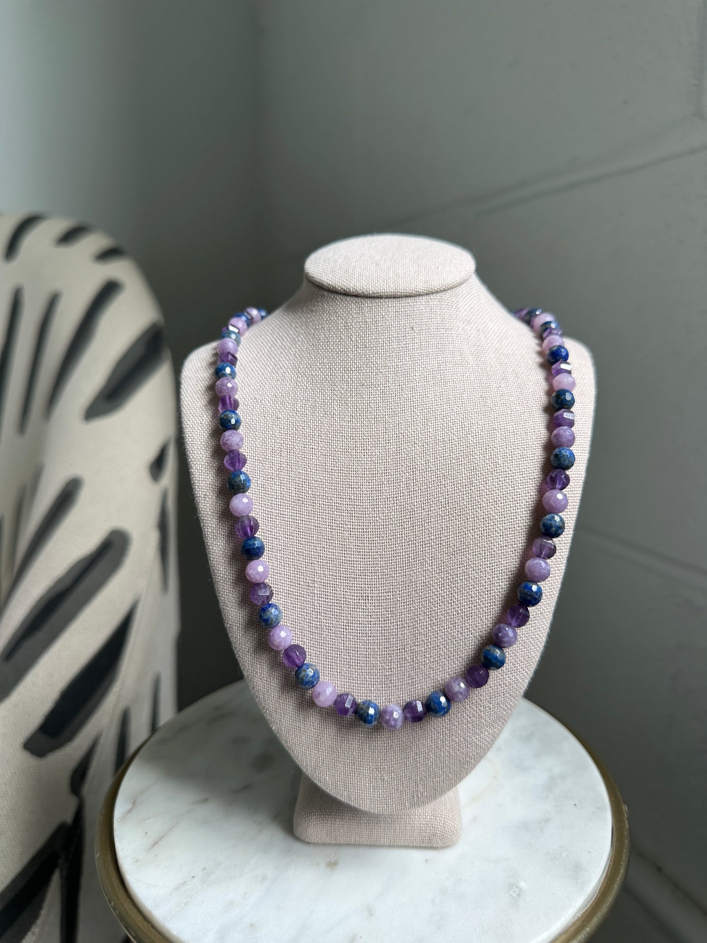 Amethyst and Lapis Winter Skies Necklace