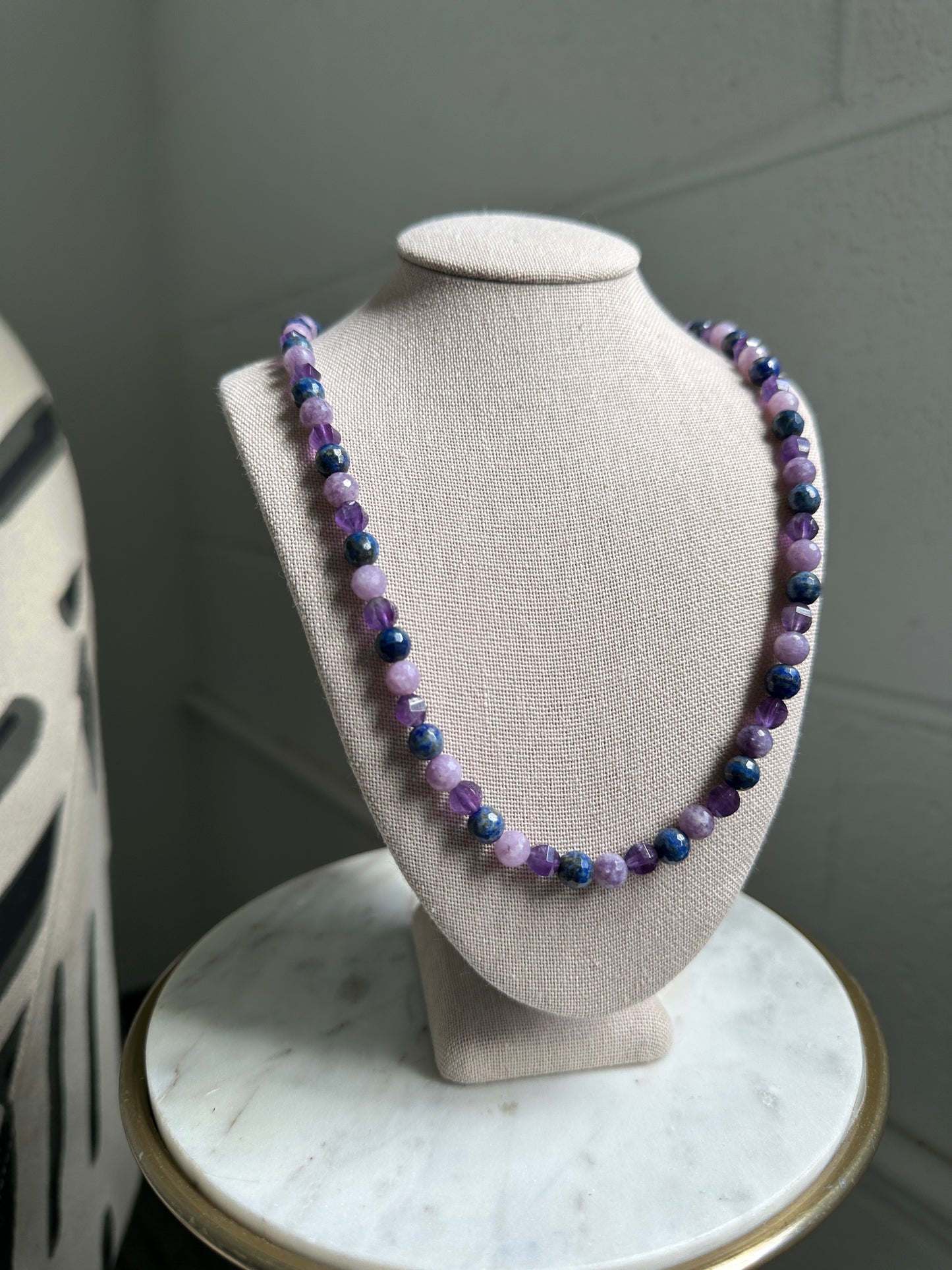Amethyst and Lapis Winter Skies Necklace