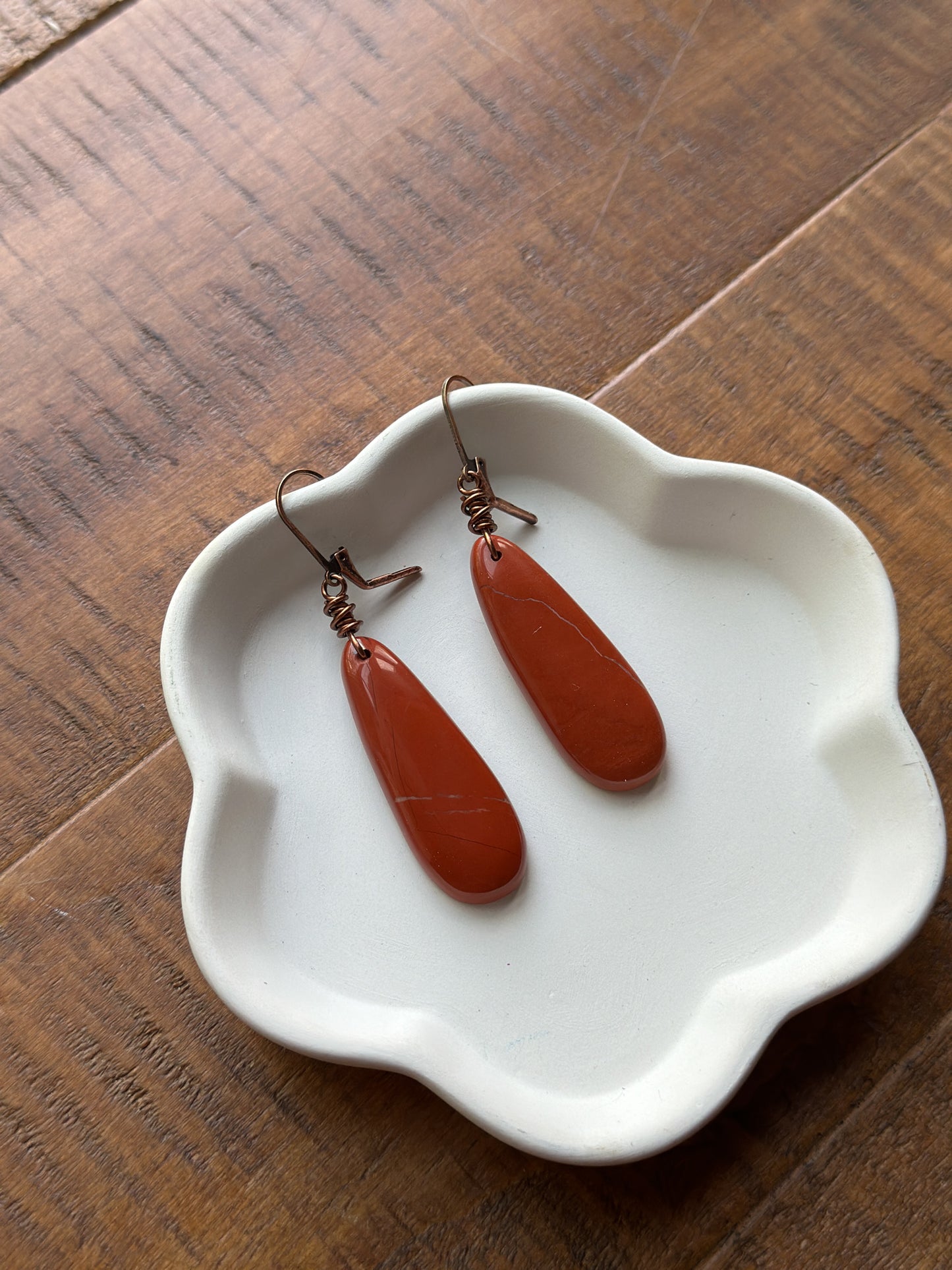 Red Jasper Gemstone Earrings