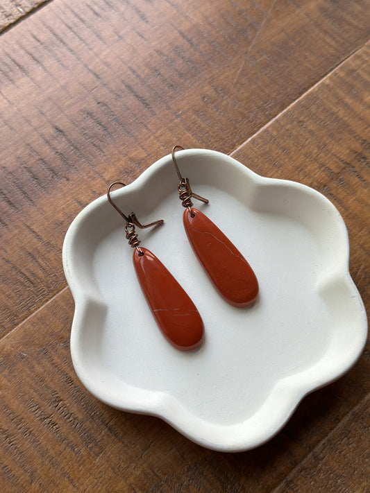 Red Jasper Gemstone Earrings