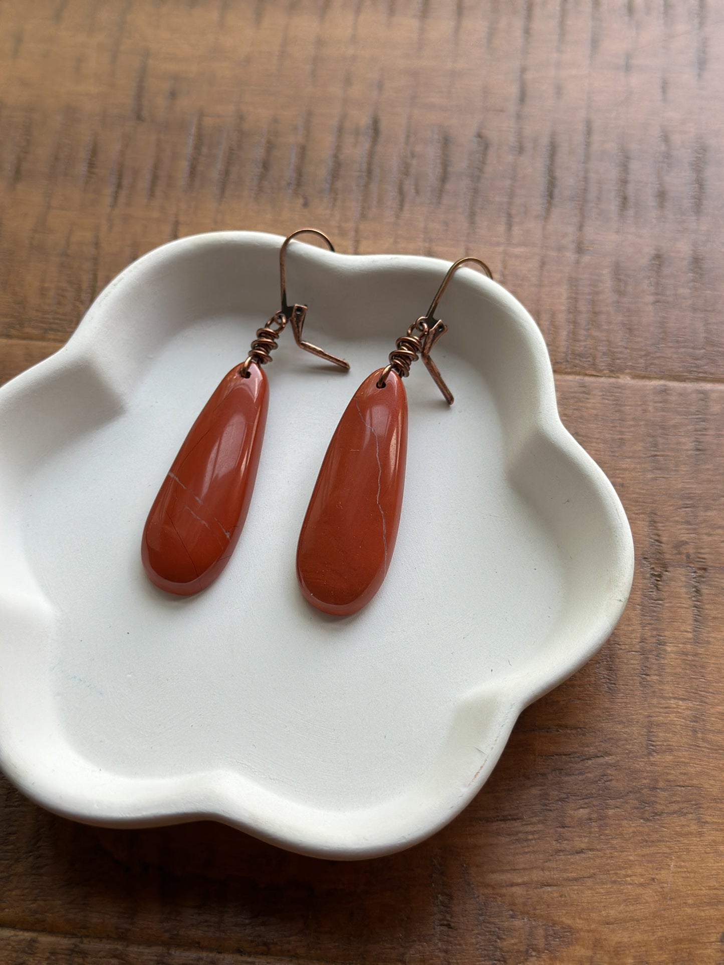 Red Jasper Gemstone Earrings