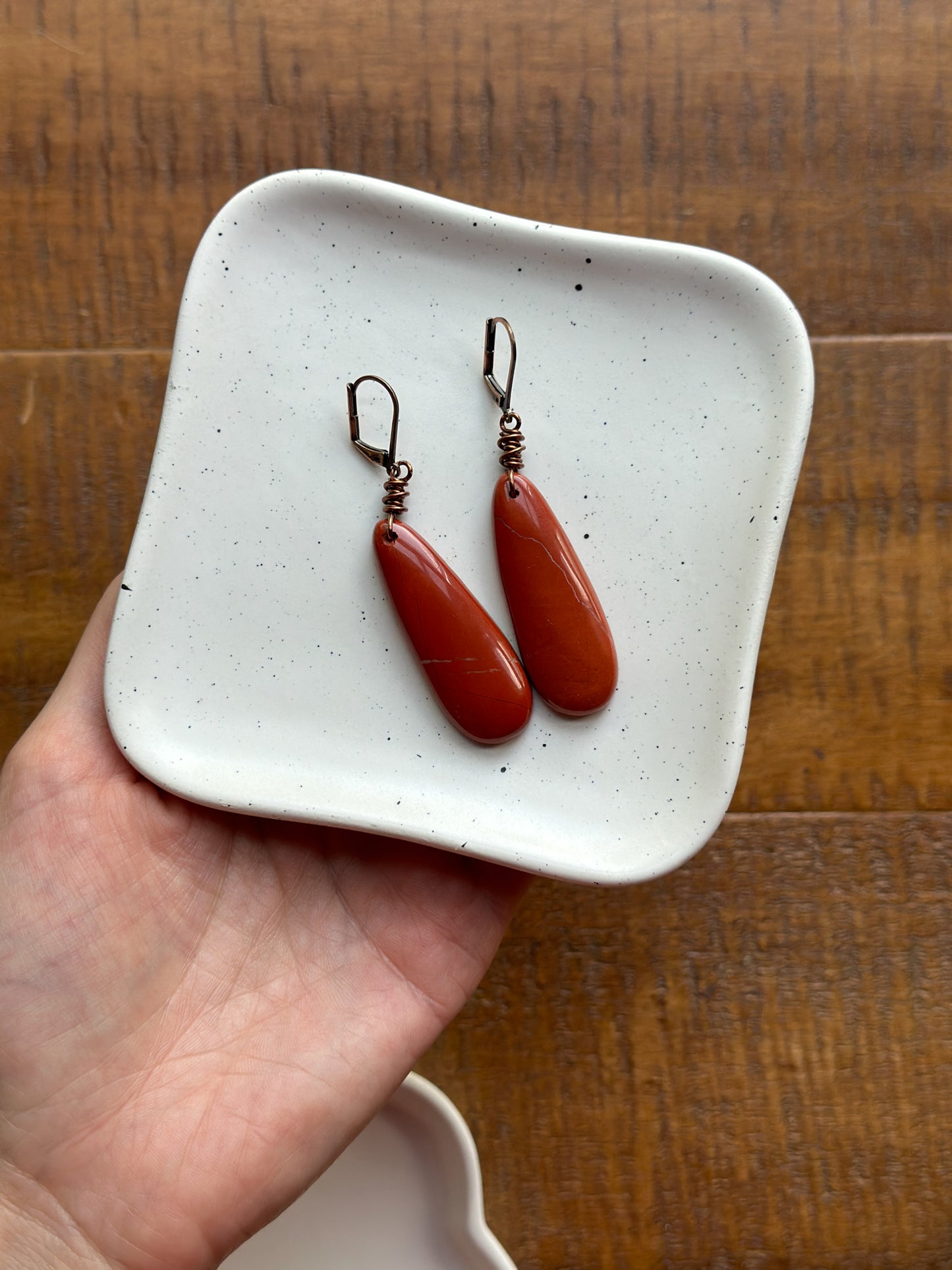 Red Jasper Gemstone Earrings