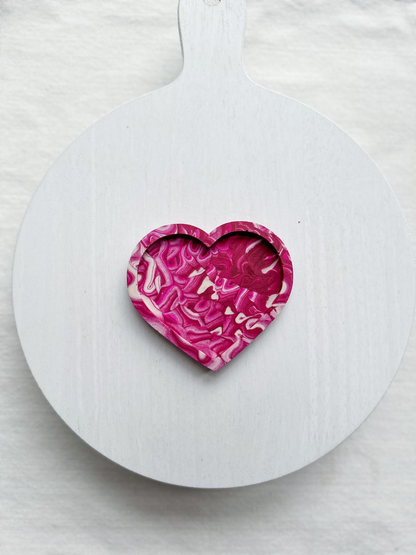 Rosey Swirl Heart Mini Trinket Dish