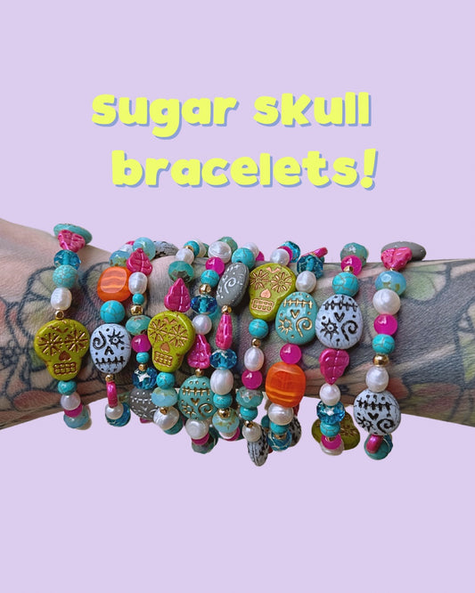 Sugar Skull Confetti Bracelet