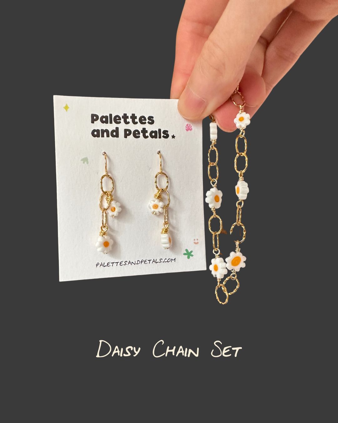 Daisy Chain Earring and Necklace Set