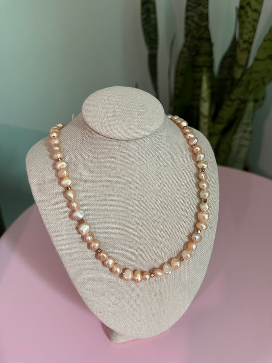 Blush Glow Freshwater Pearl Choker