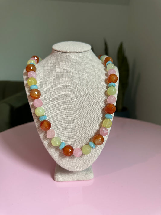 Vintage Funk + Gemstone Glow Necklace