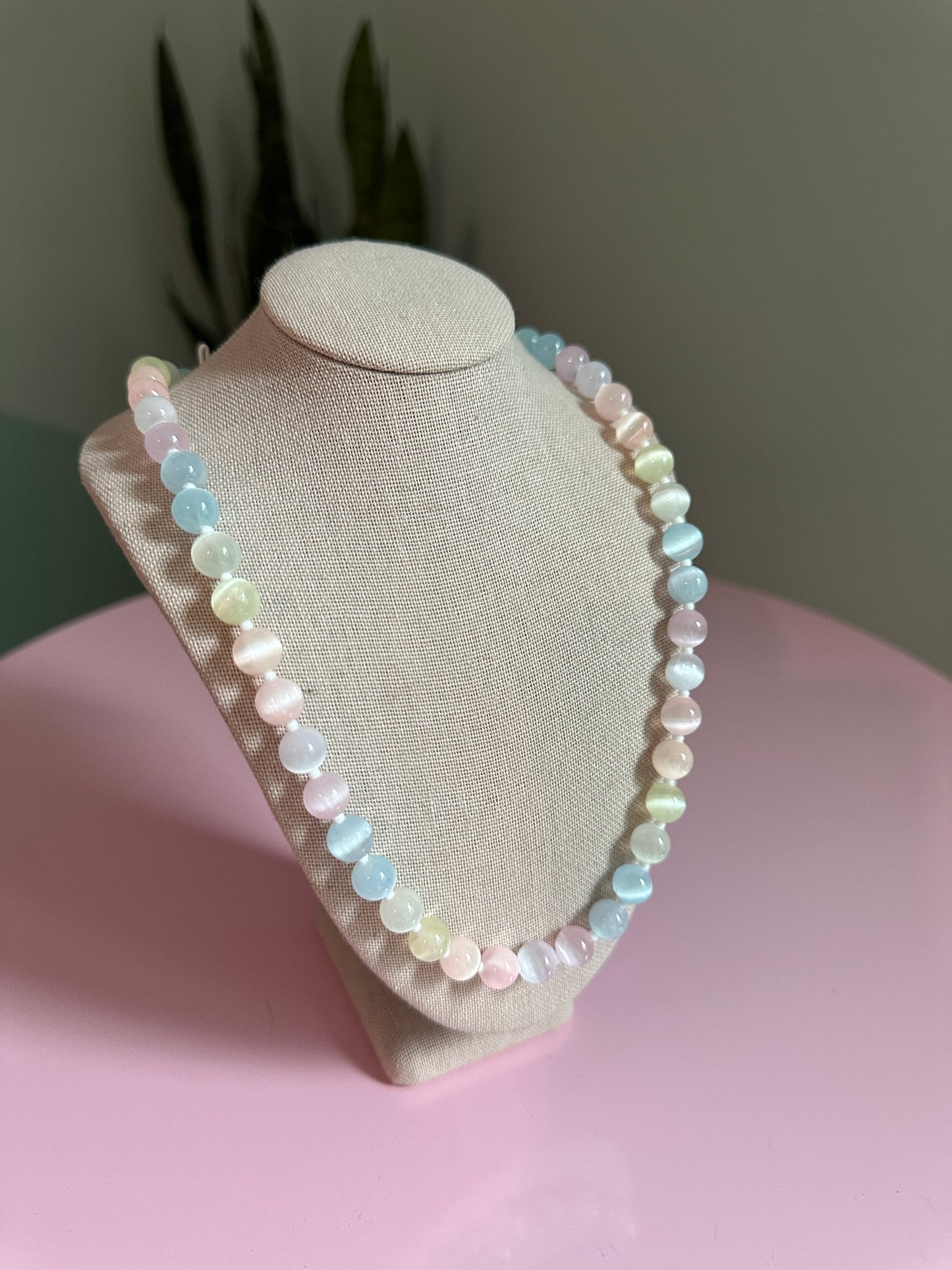 Selenite Beaded Necklace