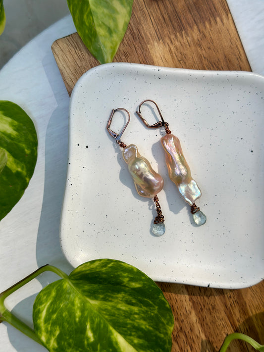 Keshi Baroque Pearl Earrings