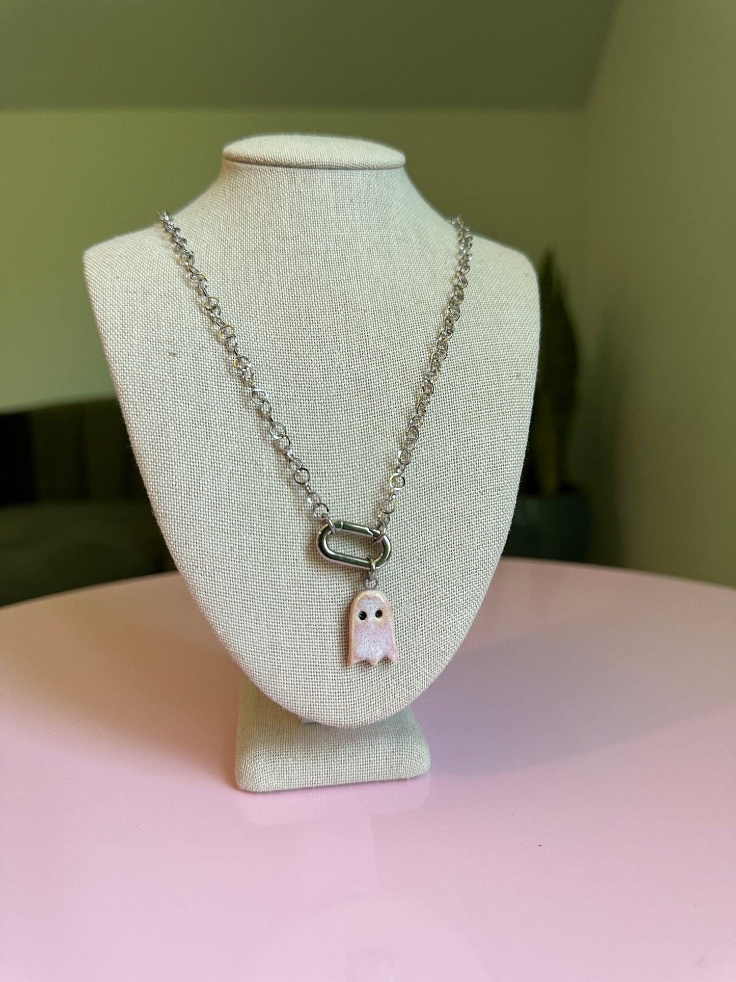 Spooky Charm Stainless Steel Necklace