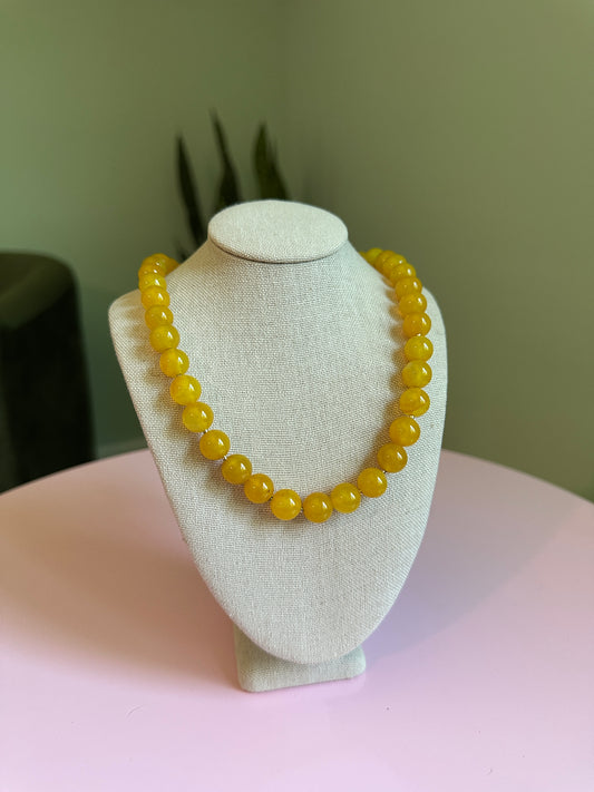 Golden Glow Mango Agate Necklace