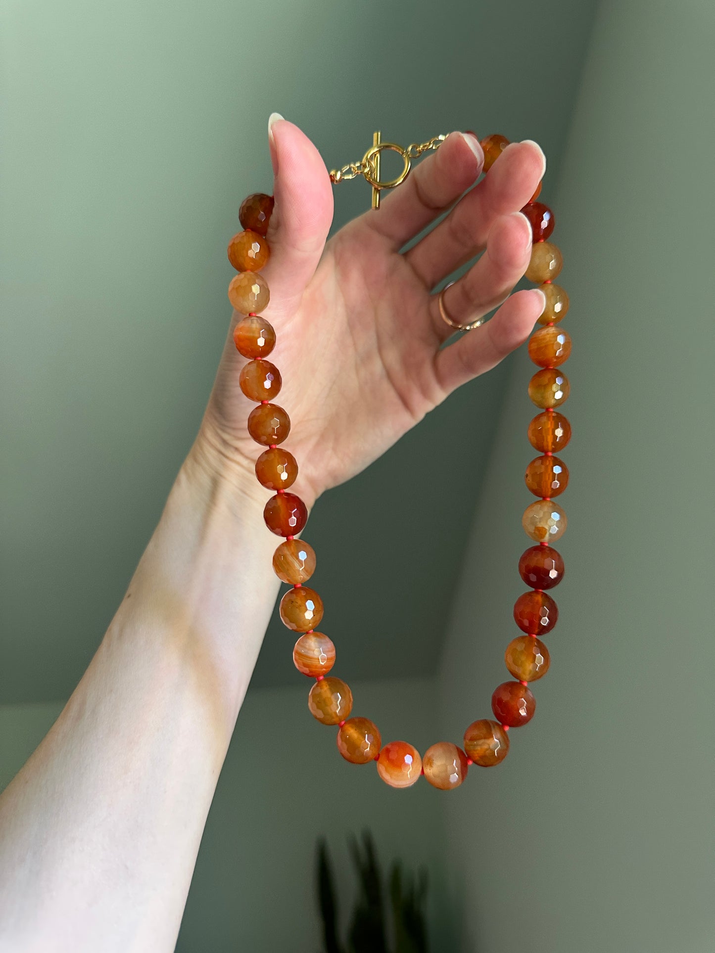 Fiery Carnelian Statement Necklace