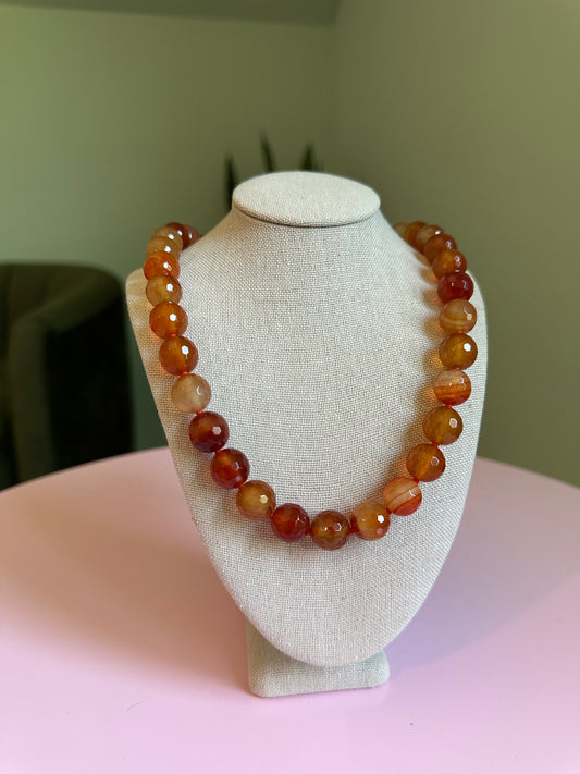 Fiery Carnelian Statement Necklace