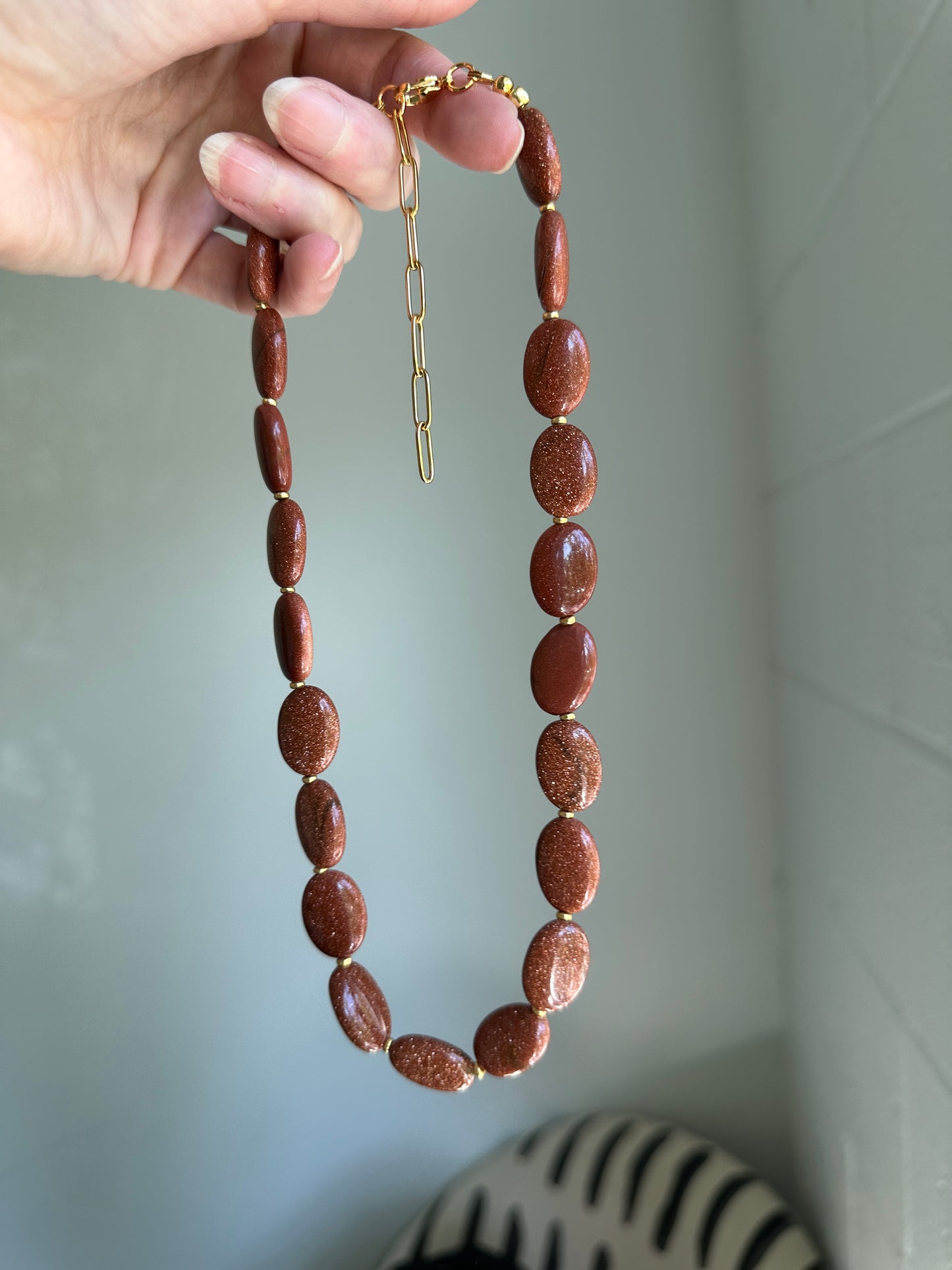 Golden Glow Goldstone Necklace