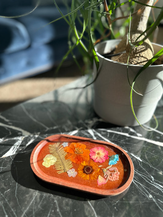 Decorative Floral Tray (small)